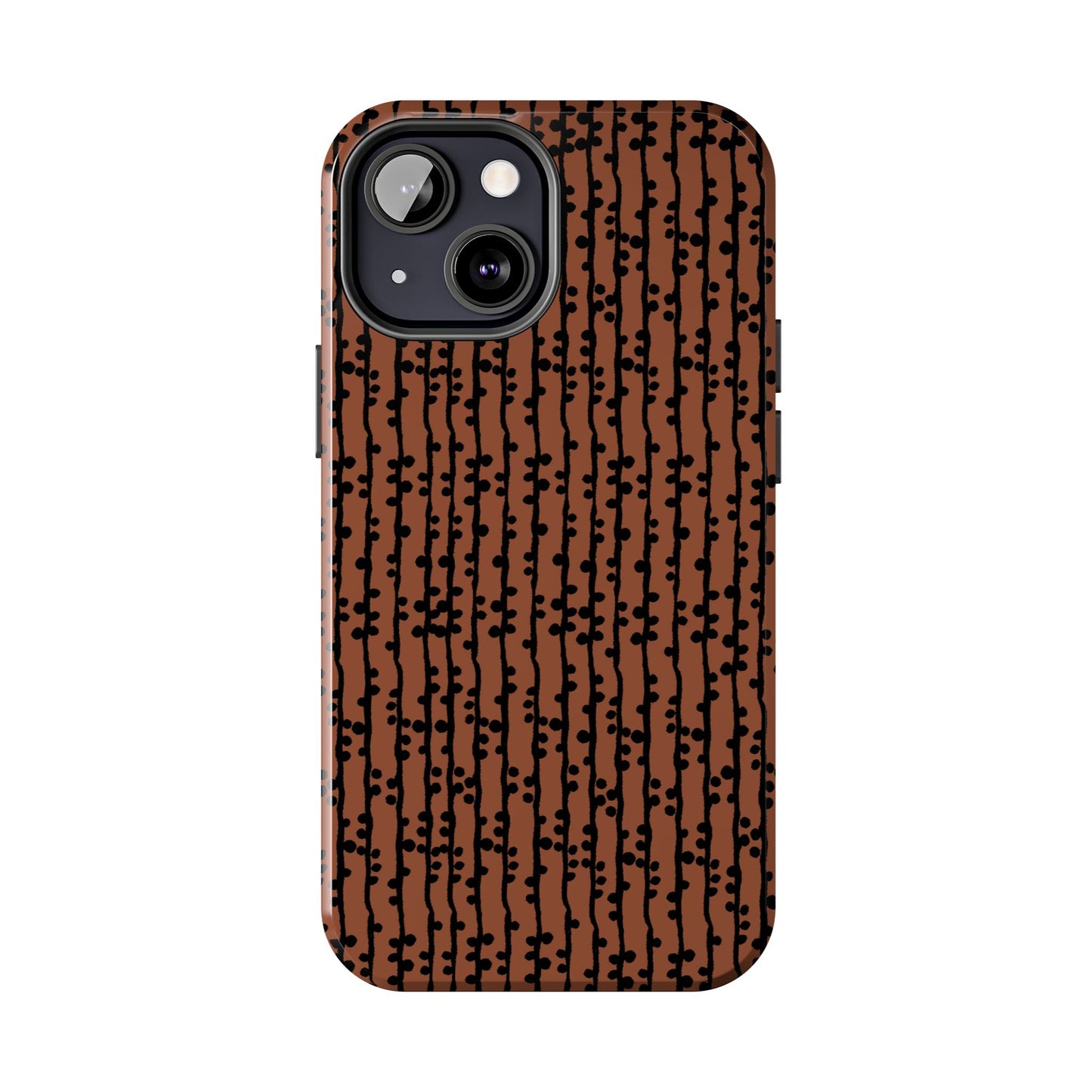 Loopy Stripe Brown Phone Case