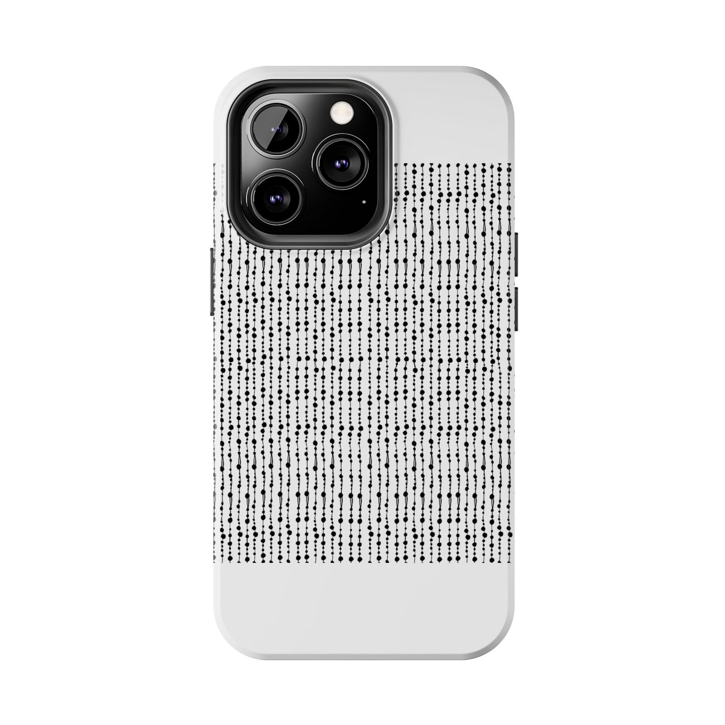 Beaded Curtain White / Black Phone Case