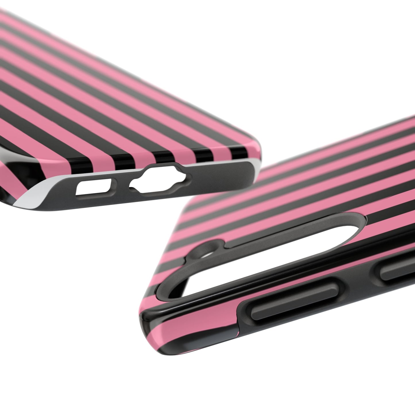 Vertical Stripe Pink / Black Phone Case