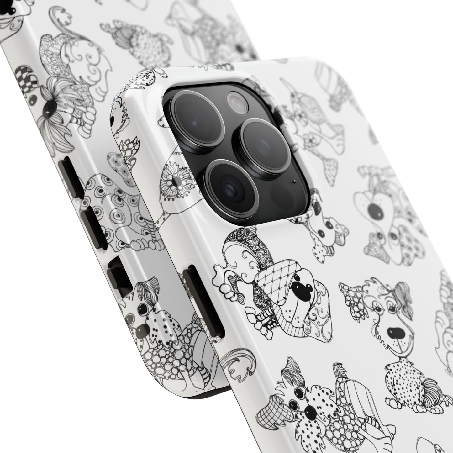 Doodle Dogs White Phone Case