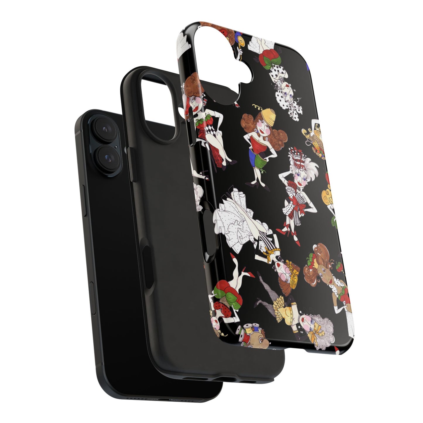 Sew Tossed Black Phone Case