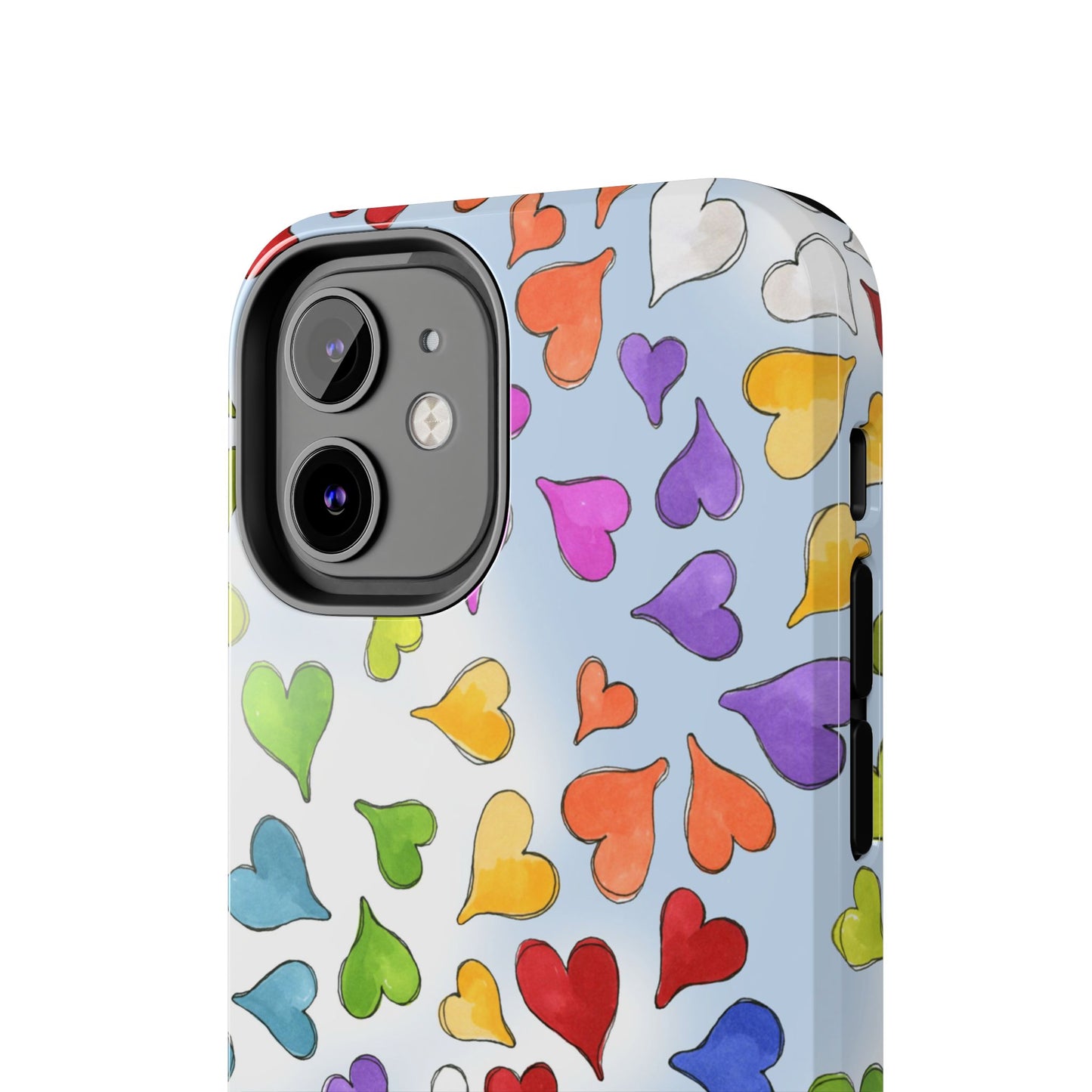 Happy Hearts Blue Sky Phone Case