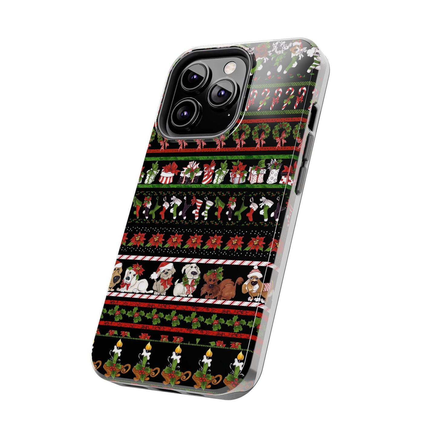Holiday Borders Black Phone Case