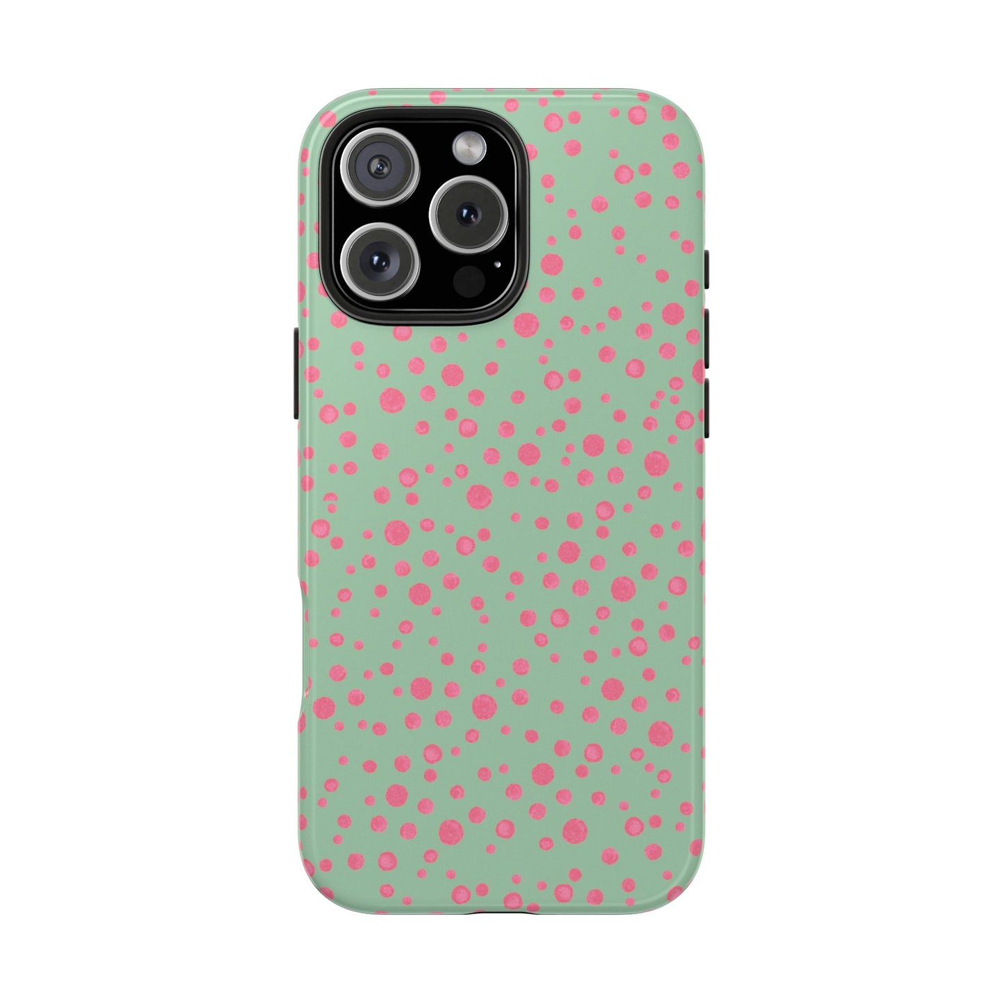 Balloon Dots Sage / Pink Phone Case