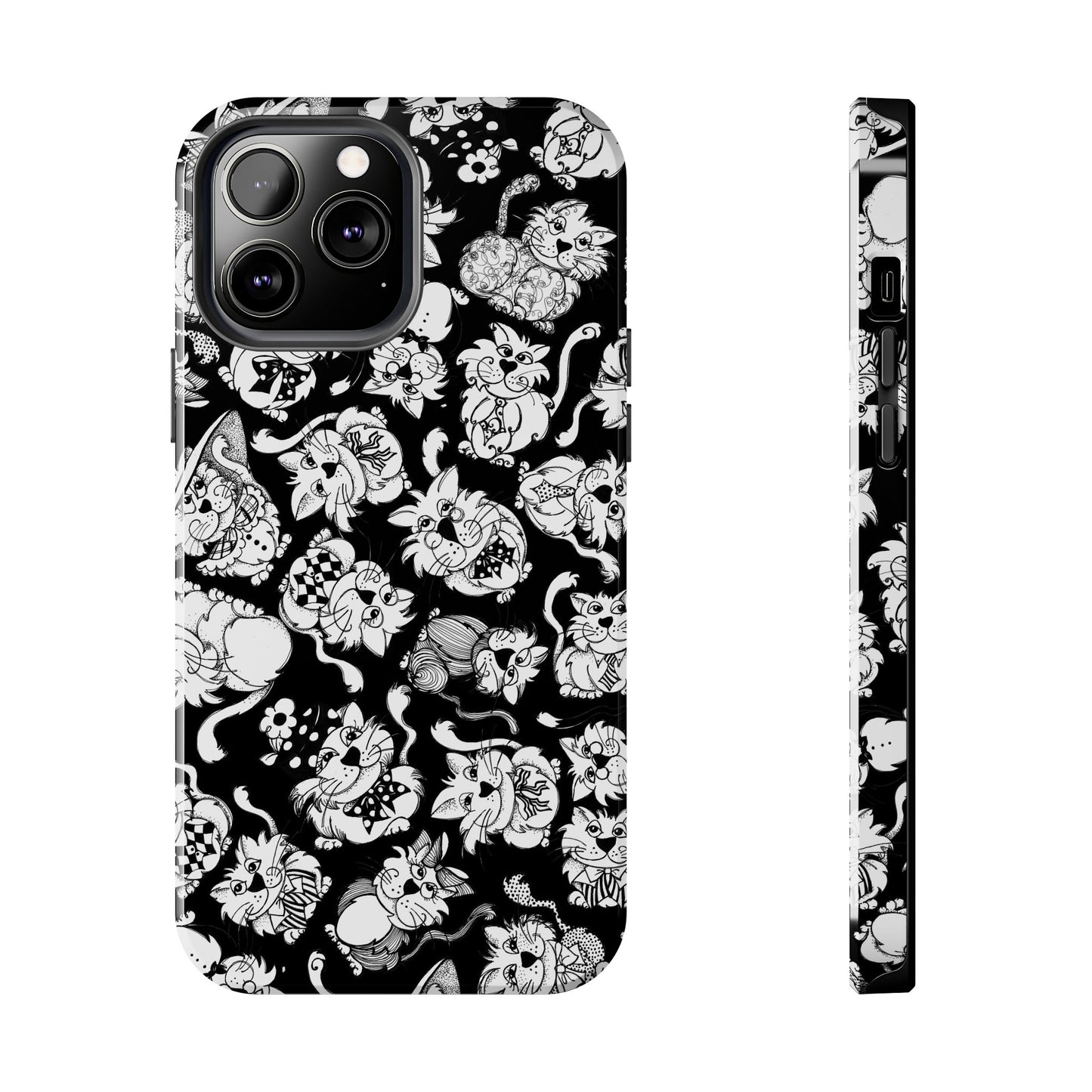 So Kitties Tossed Black Phone Case