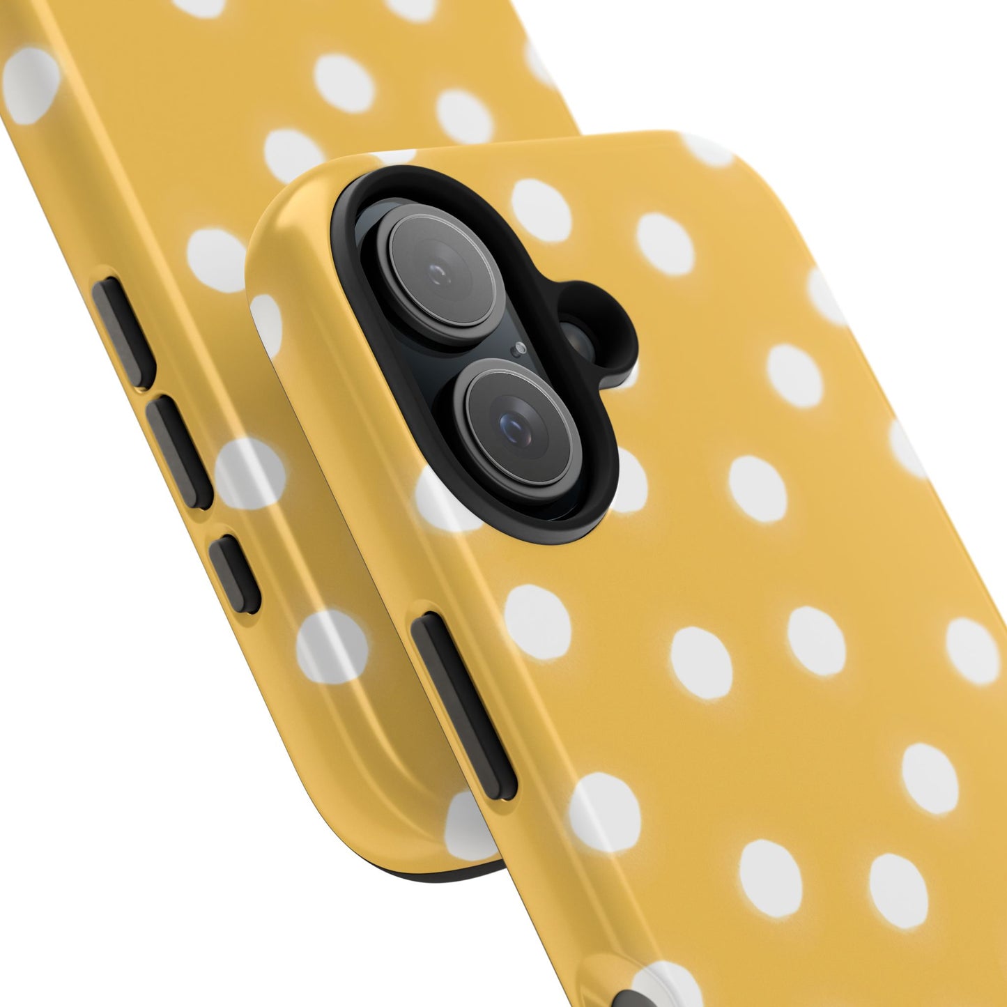 Jumbo Dots Yellow / White Phone Case