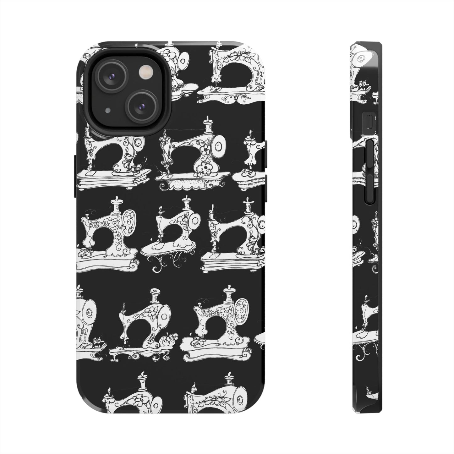 Sew Sew Black / White Phone Case