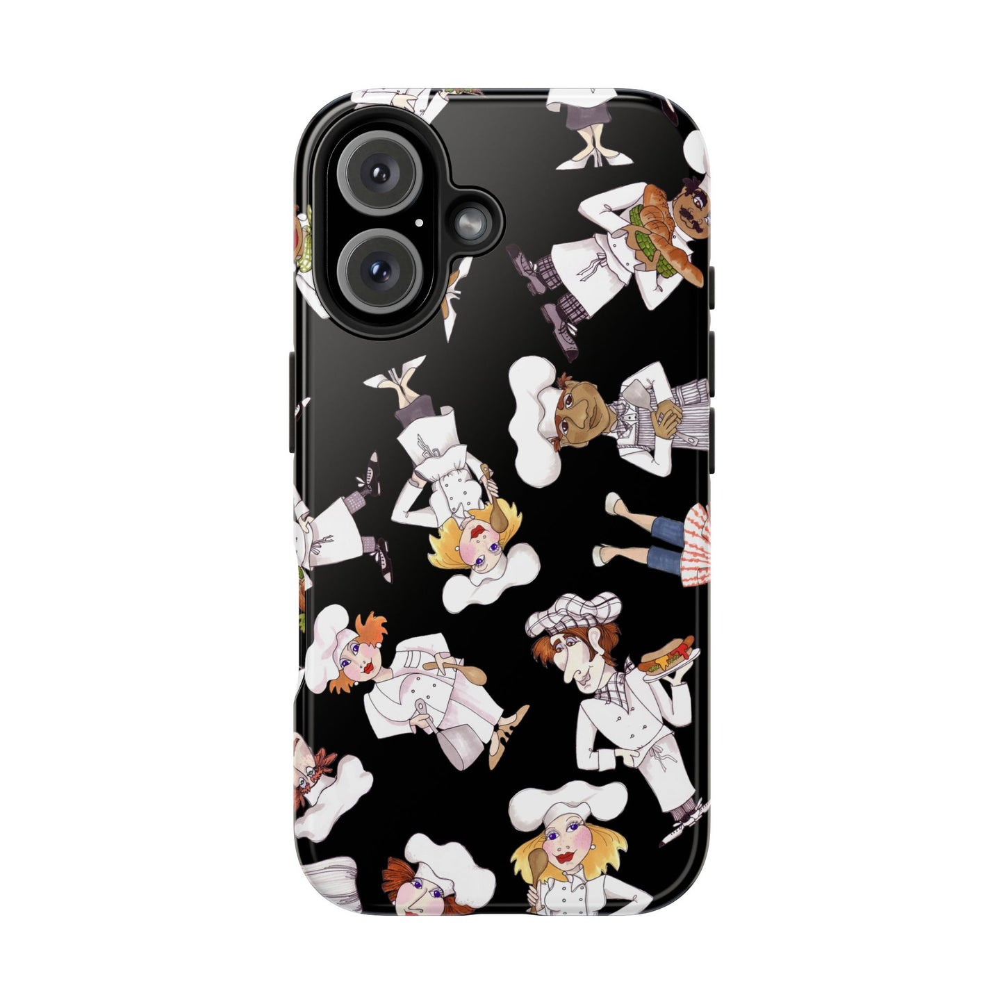 Tossed Chefs Black Phone Case