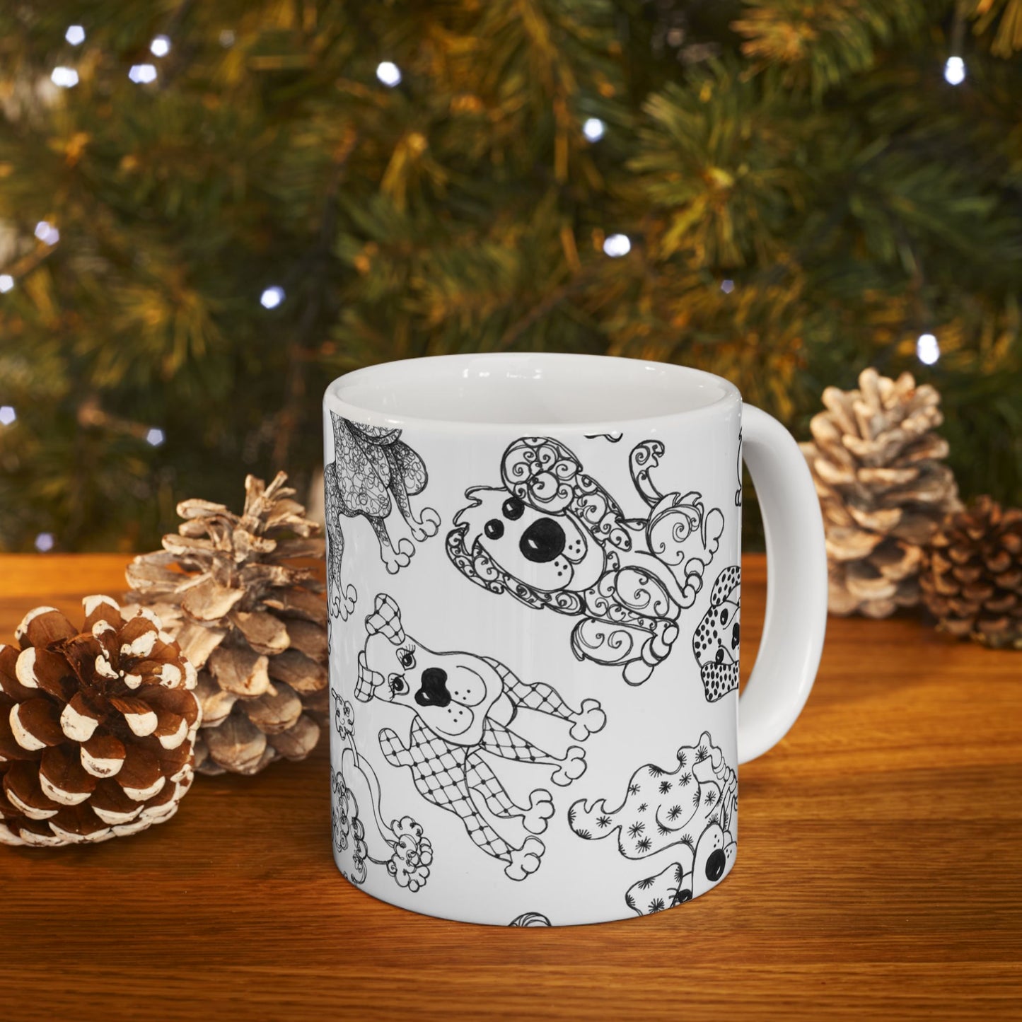 Doodle Dogs White Cup