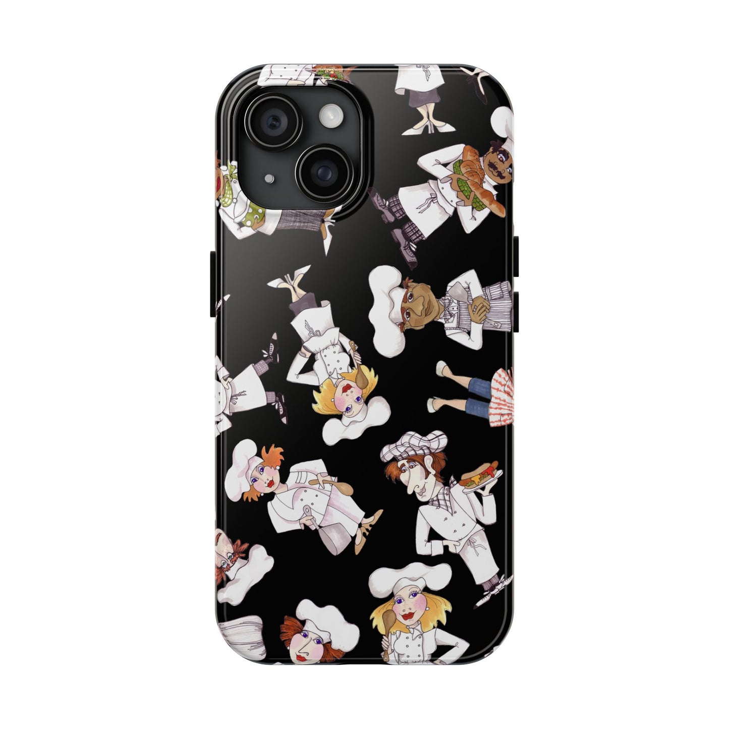 Tossed Chefs Black Phone Case