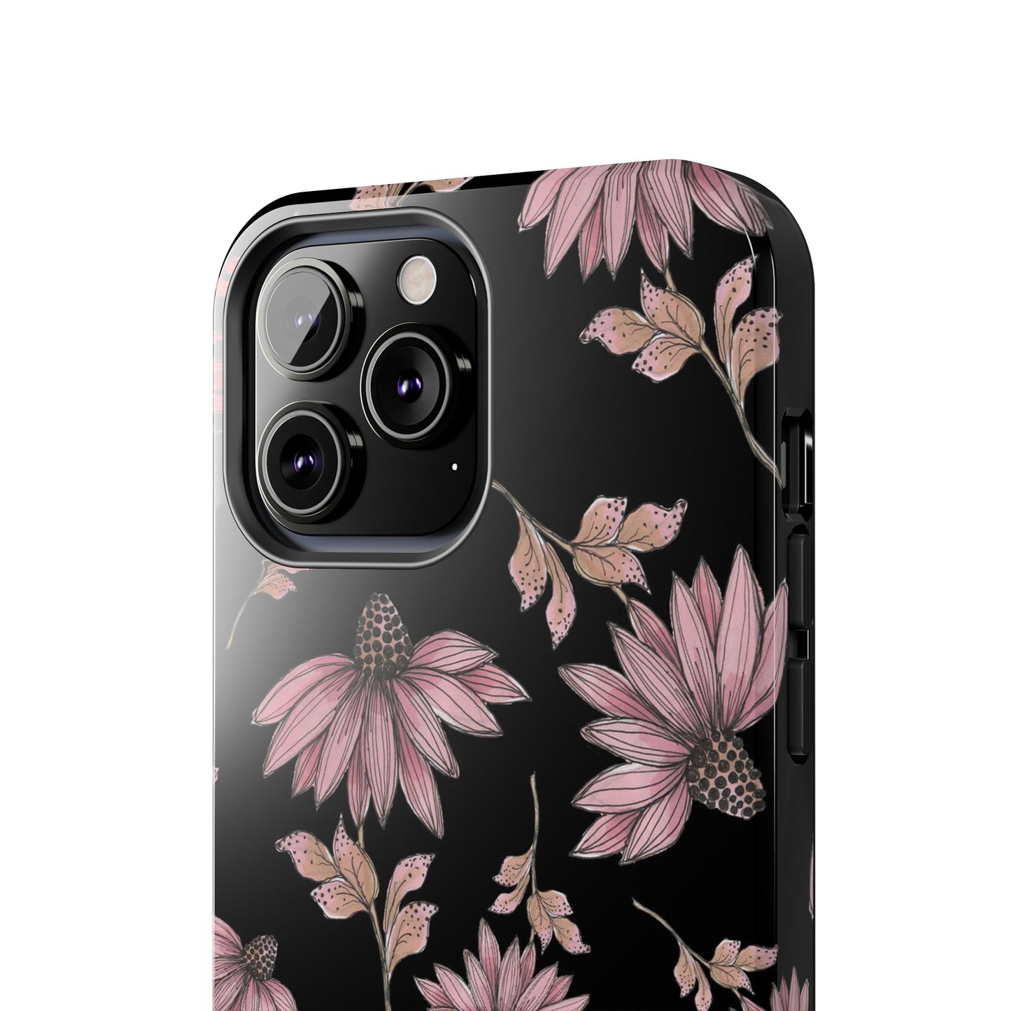 Wild Cone Flowers Black Phone Case
