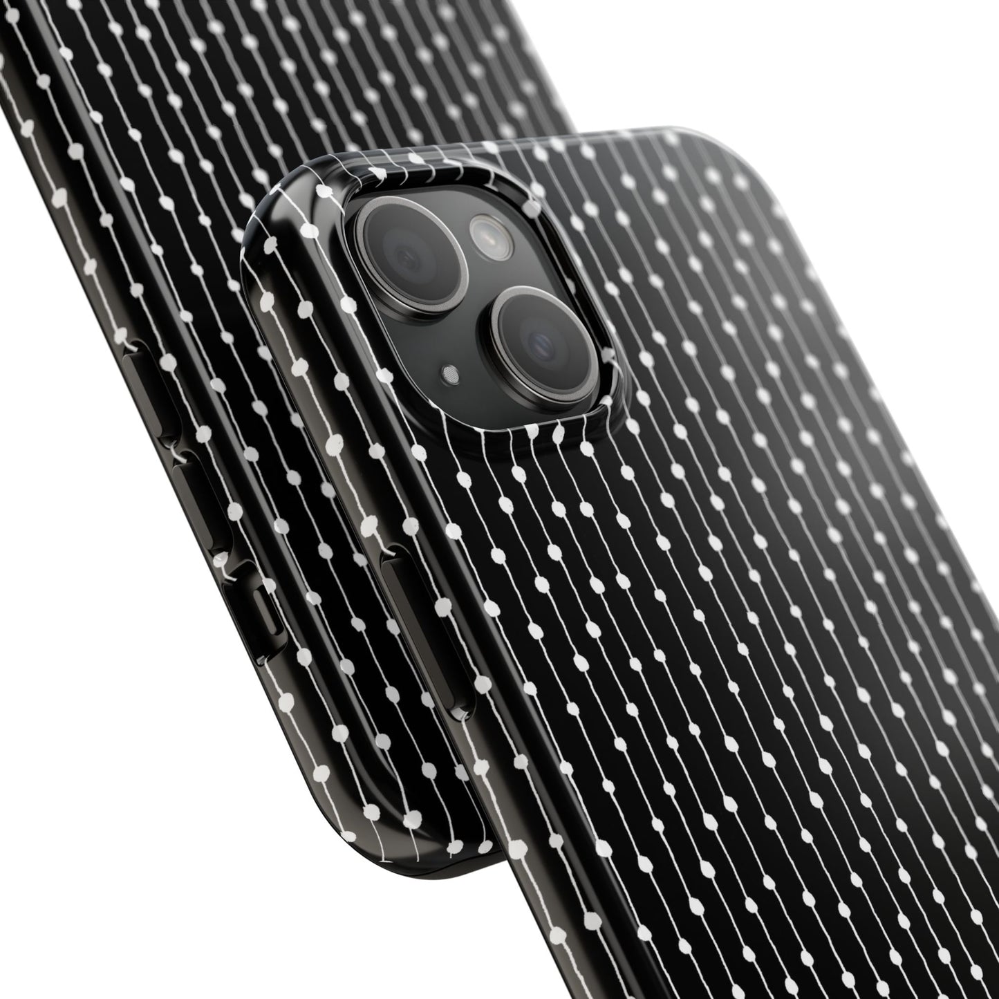 Pin Stripe Black / White Phone Case