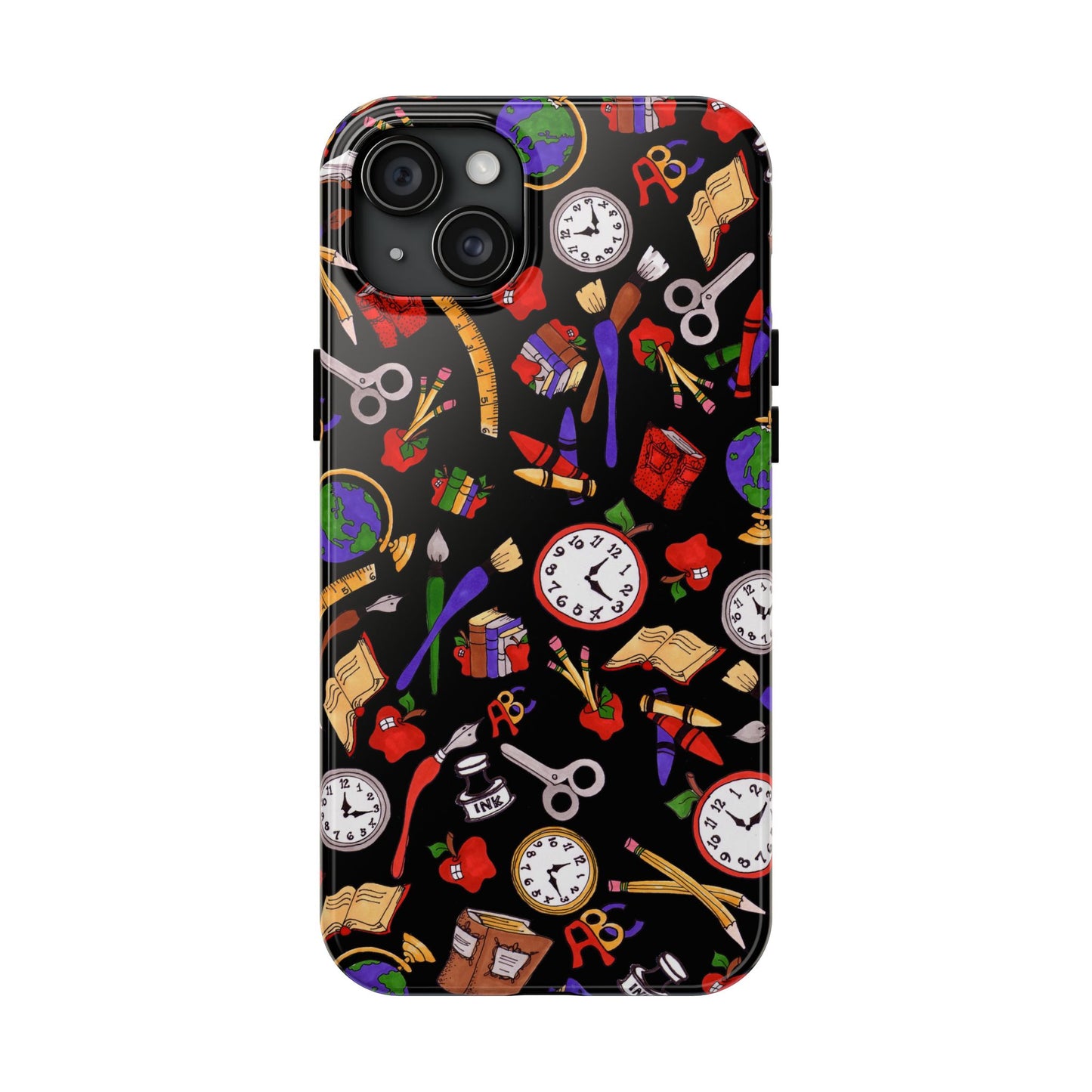 School Stuff Black Phone Case