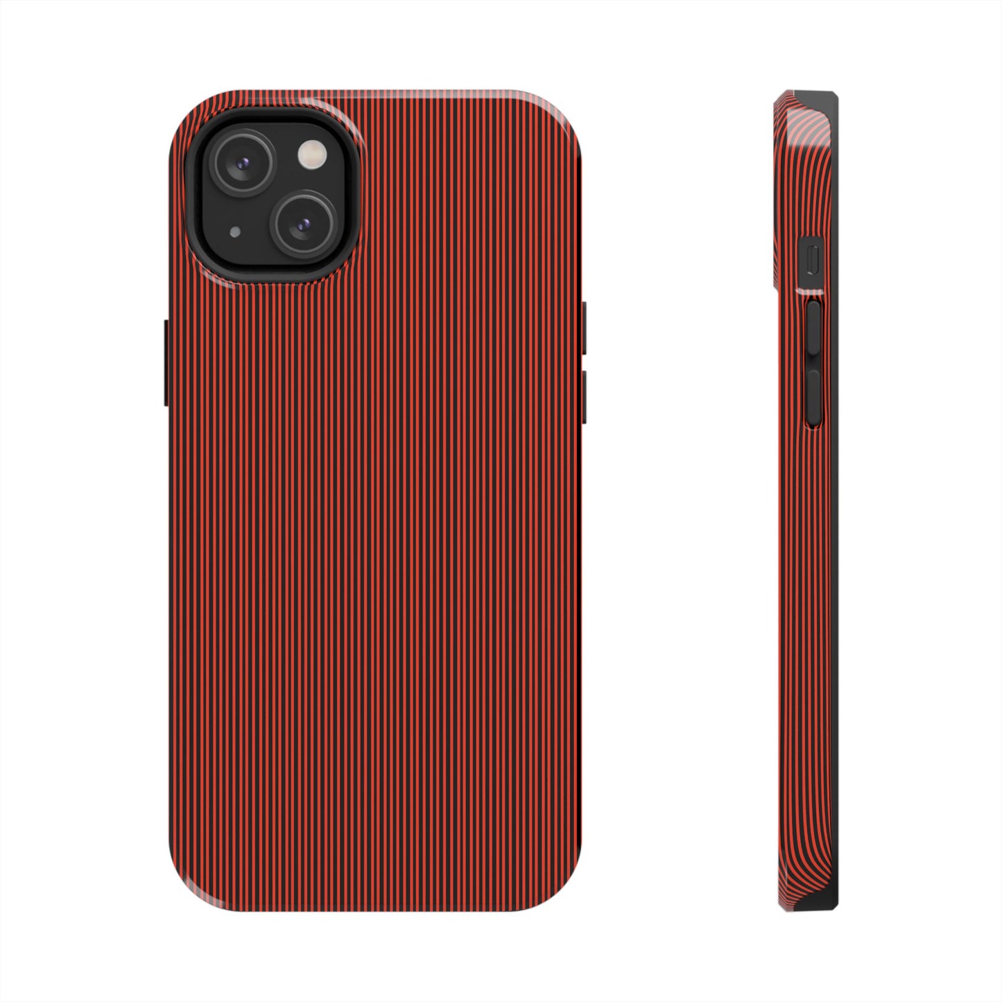 Pin Stripe Red / Black Phone Case