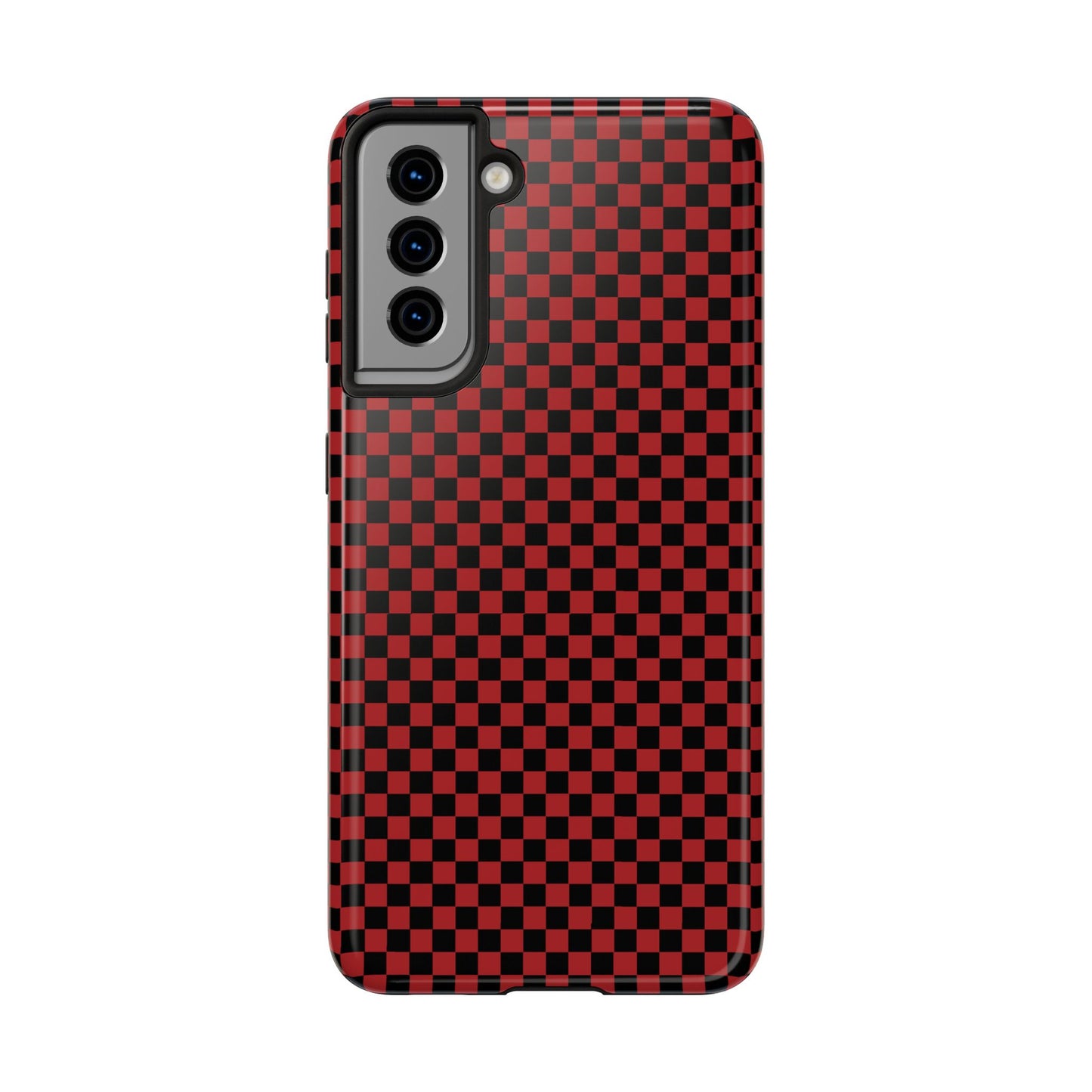 Checkerboard Red / Black Phone Case