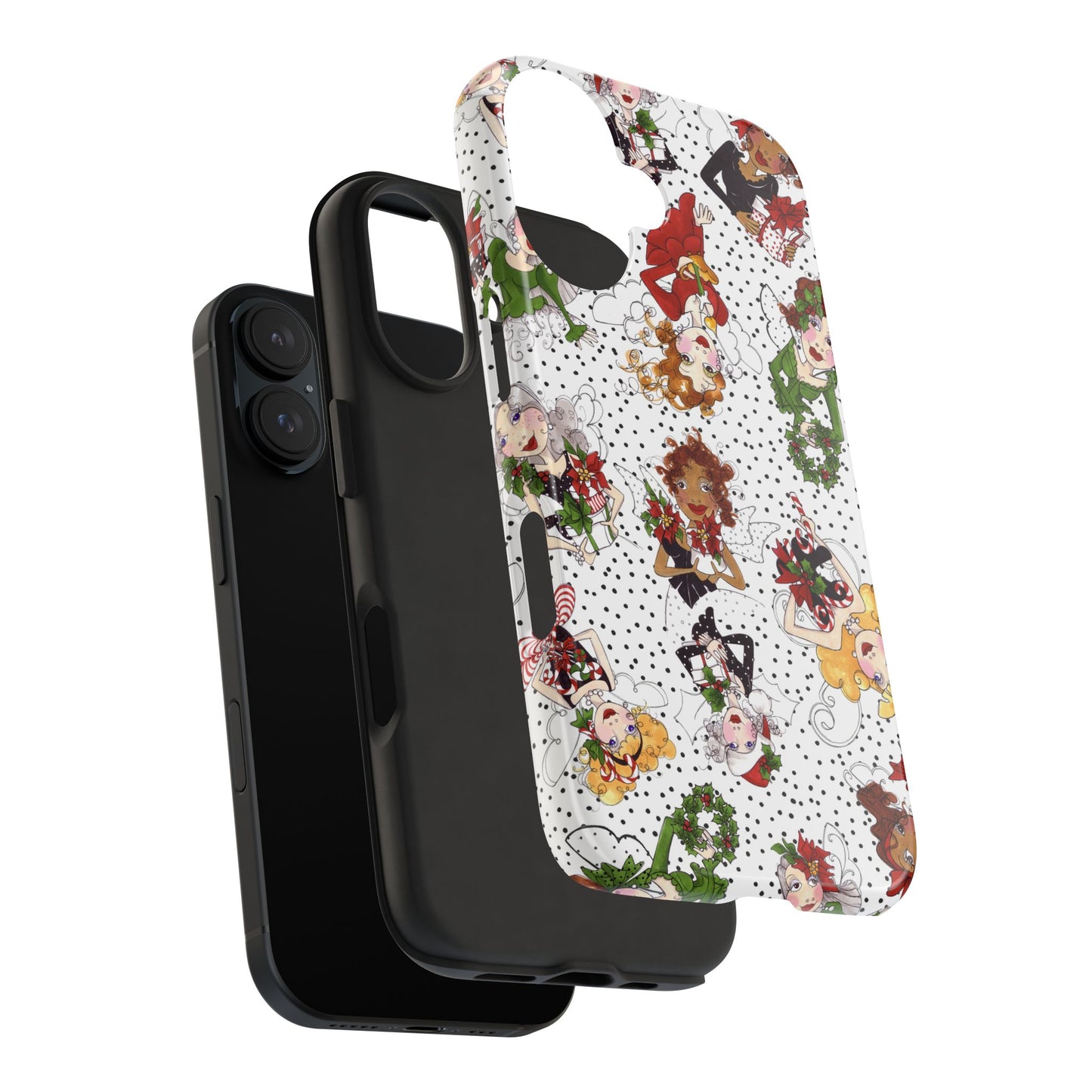 Fairy Toss White / Black Phone Case