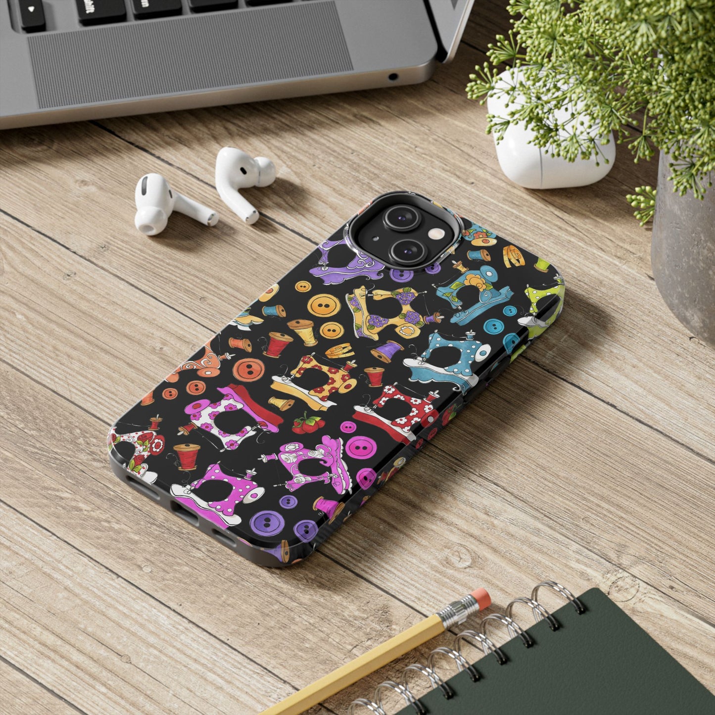 Sew Assorted Black Phone Case