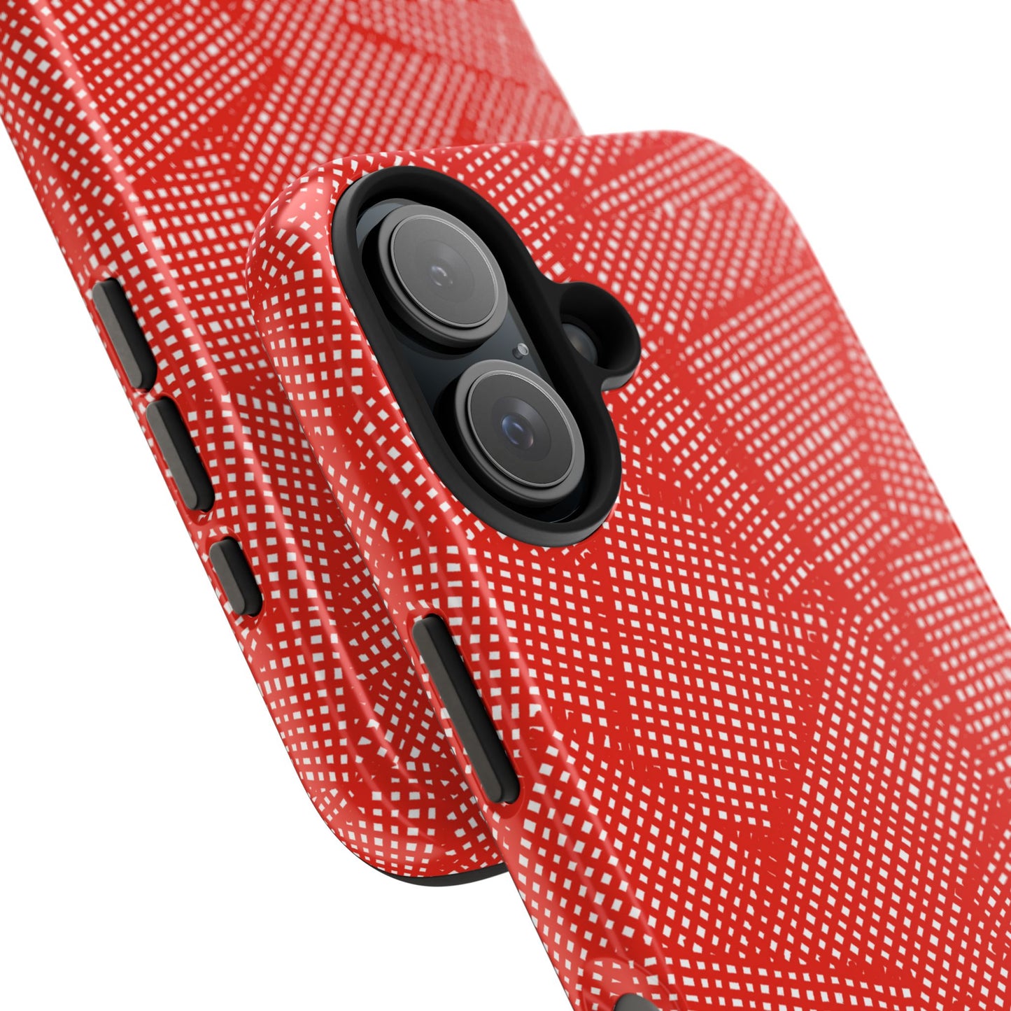 Check Patch Large Red Phone Case