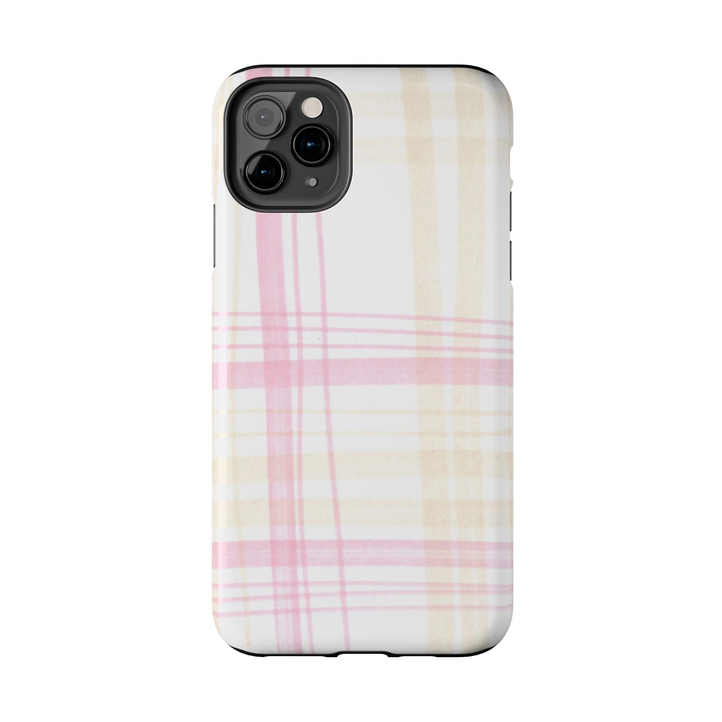 Flower Model Plaid Phone Case