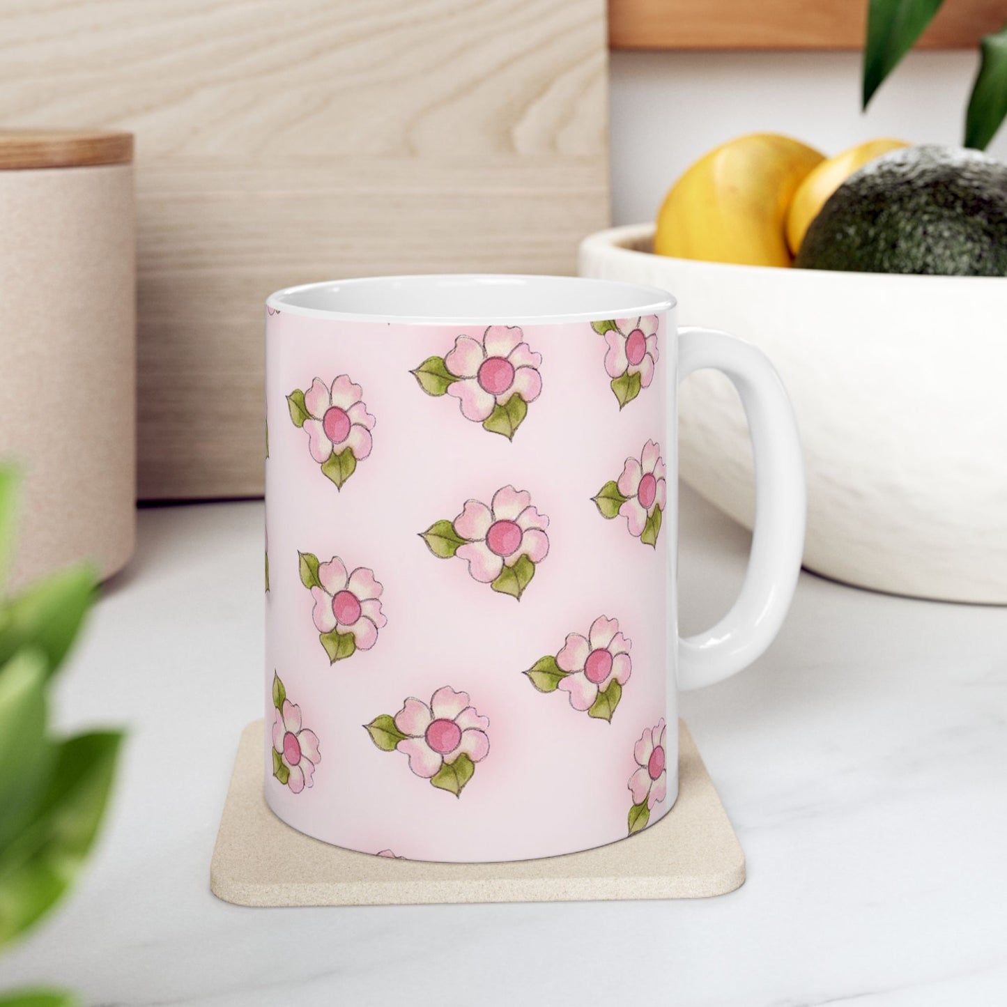 Daisy Delight Light Pink Cup