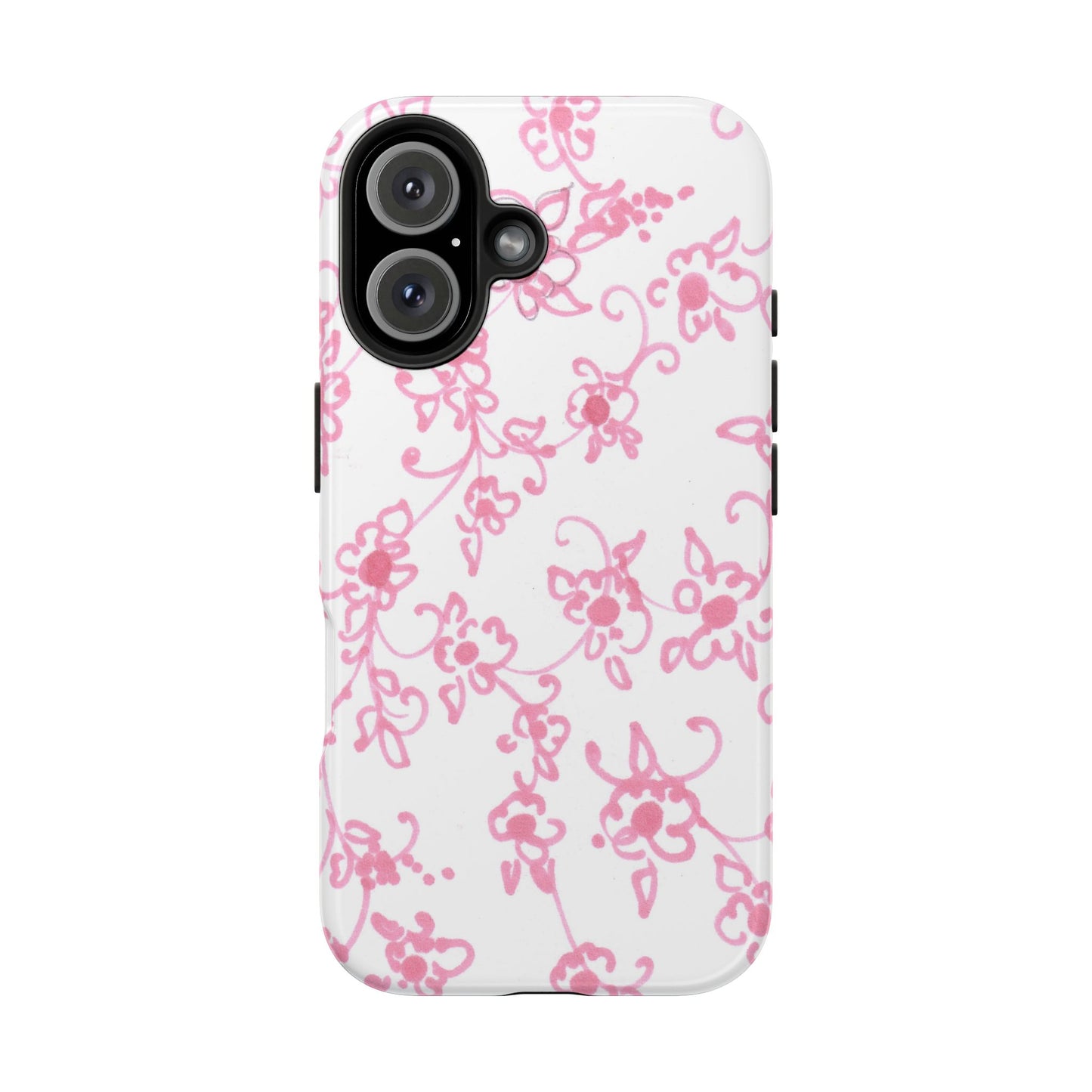 Juliette Ladies White / Pink Flowers Phone Case