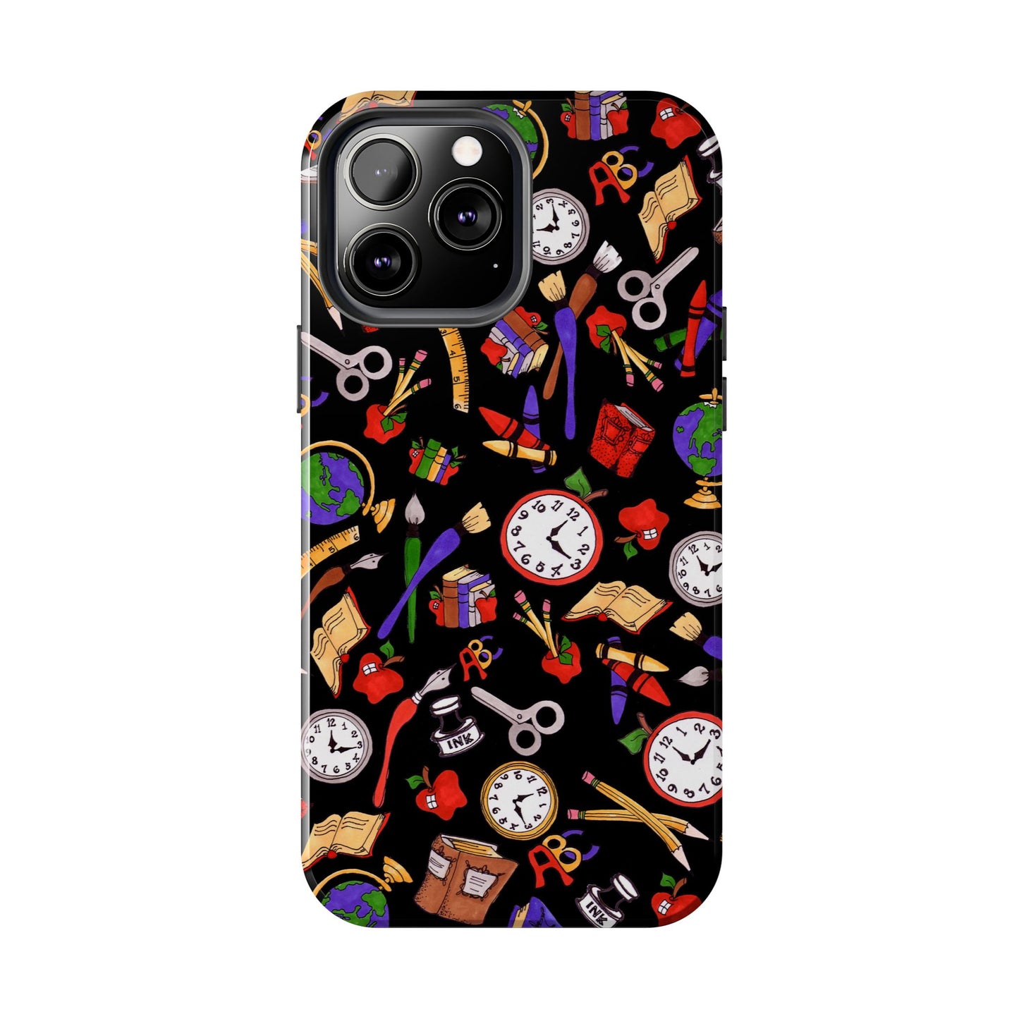 School Stuff Black Phone Case
