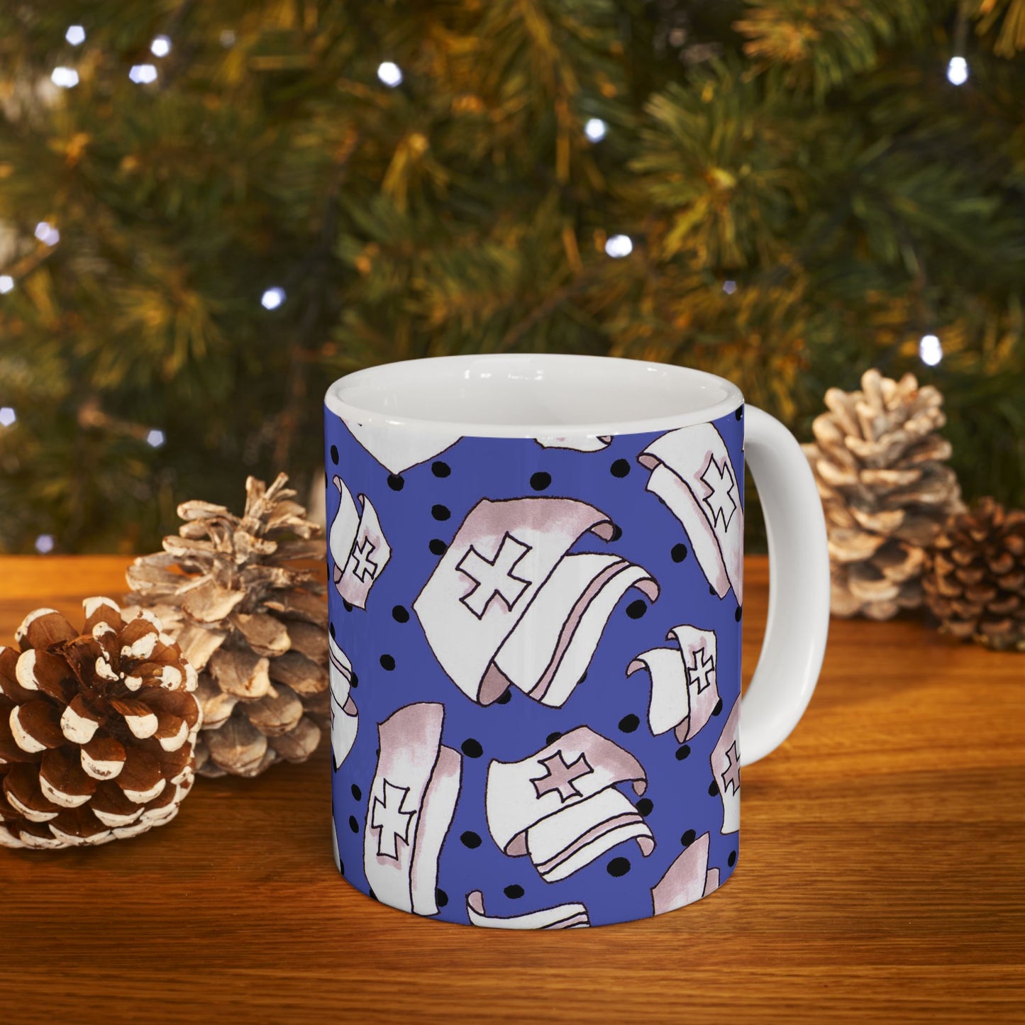 Med Hats Blue / Black Cup