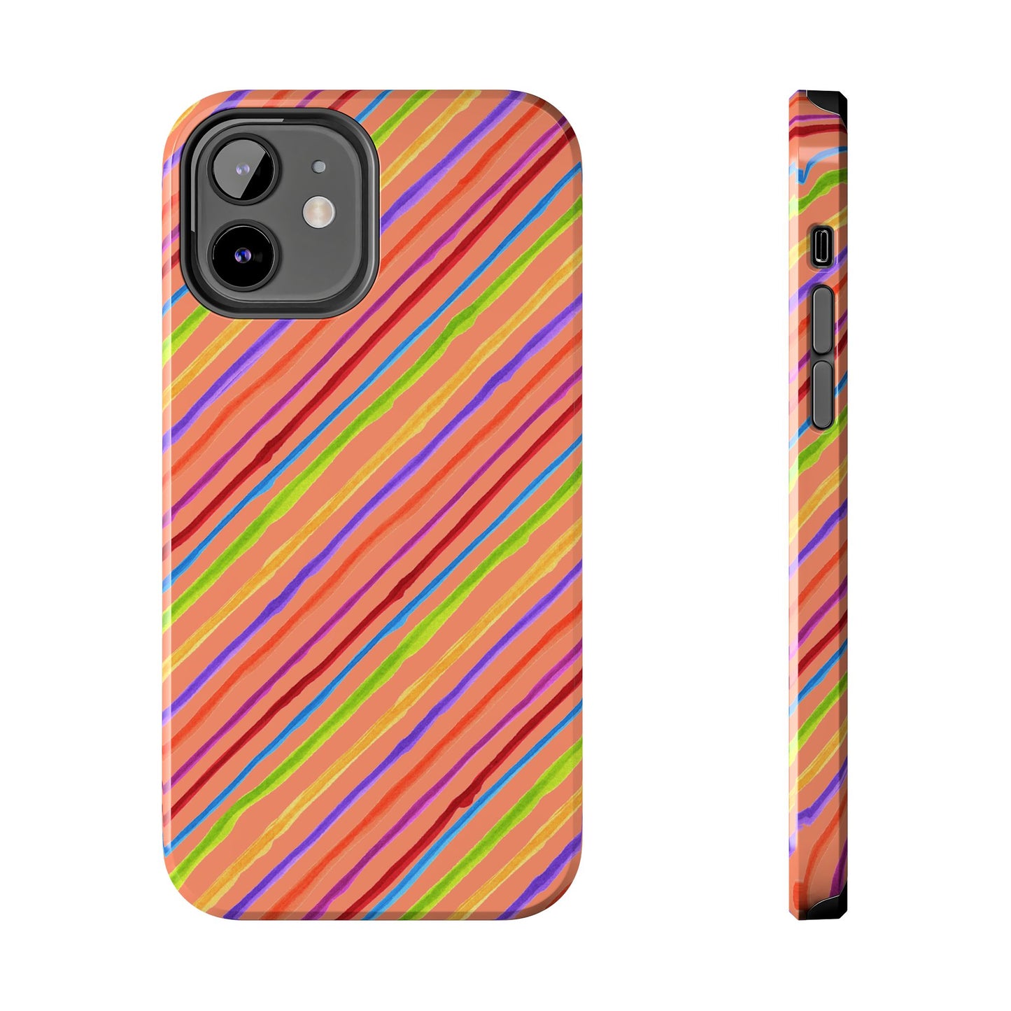 Calico Stripe Orange Phone Case