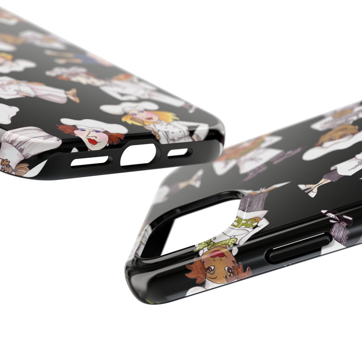 Tossed Chefs Black Phone Case
