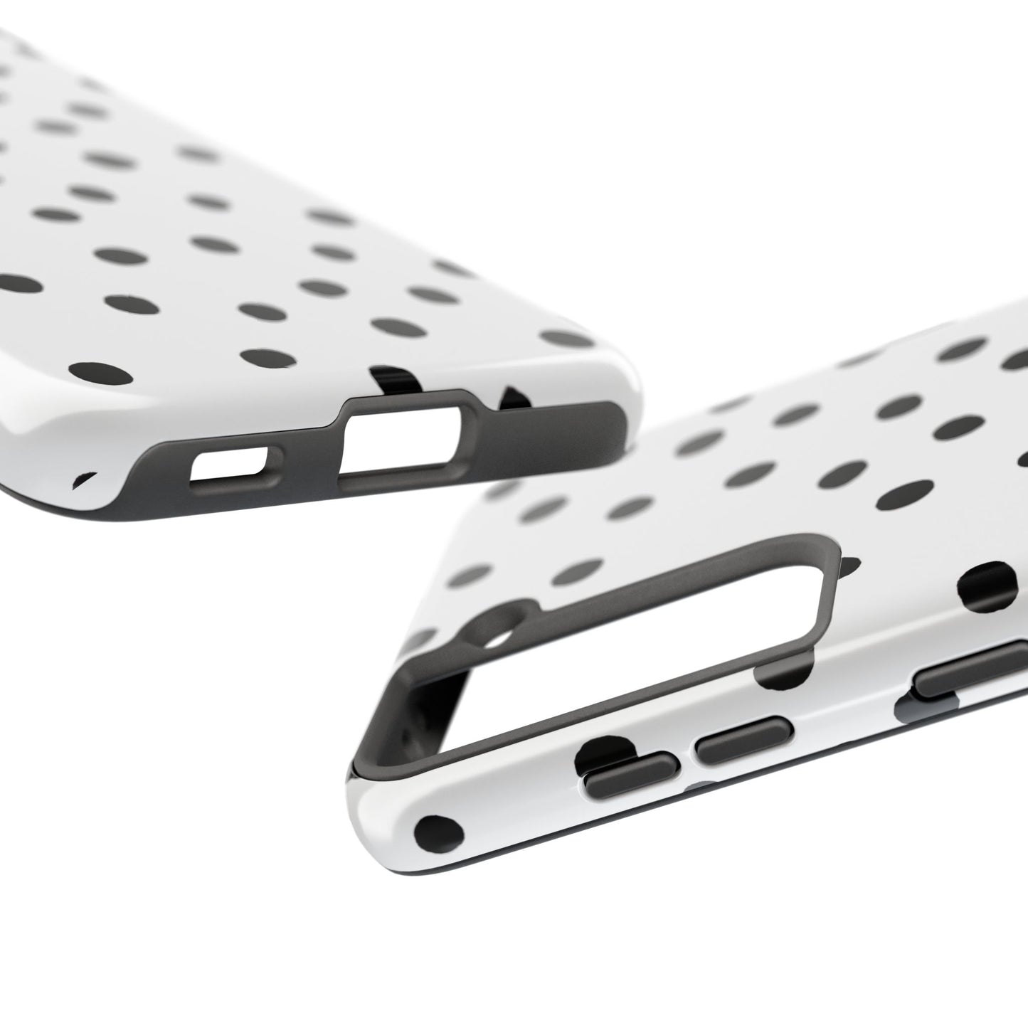 Dot White / Black Phone Case
