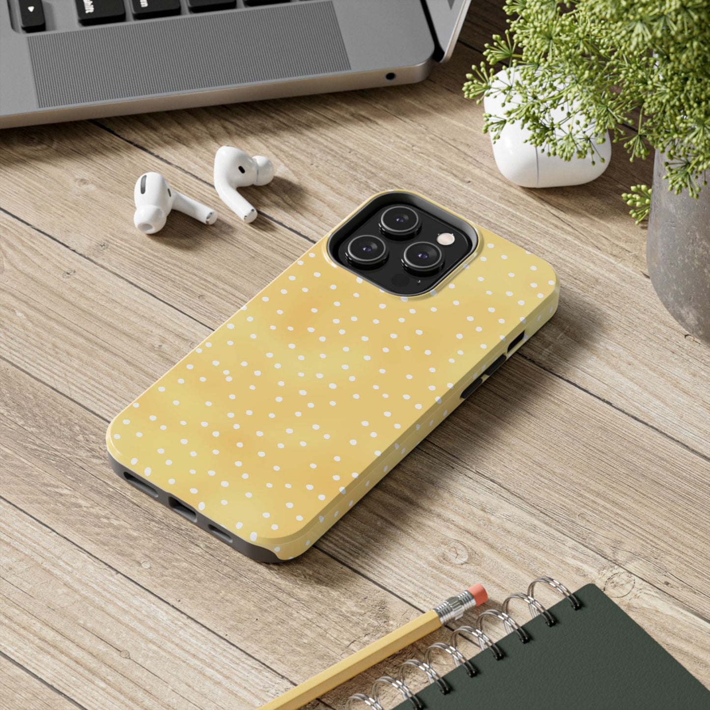 Dinky Dots Sunshine / White Phone Case