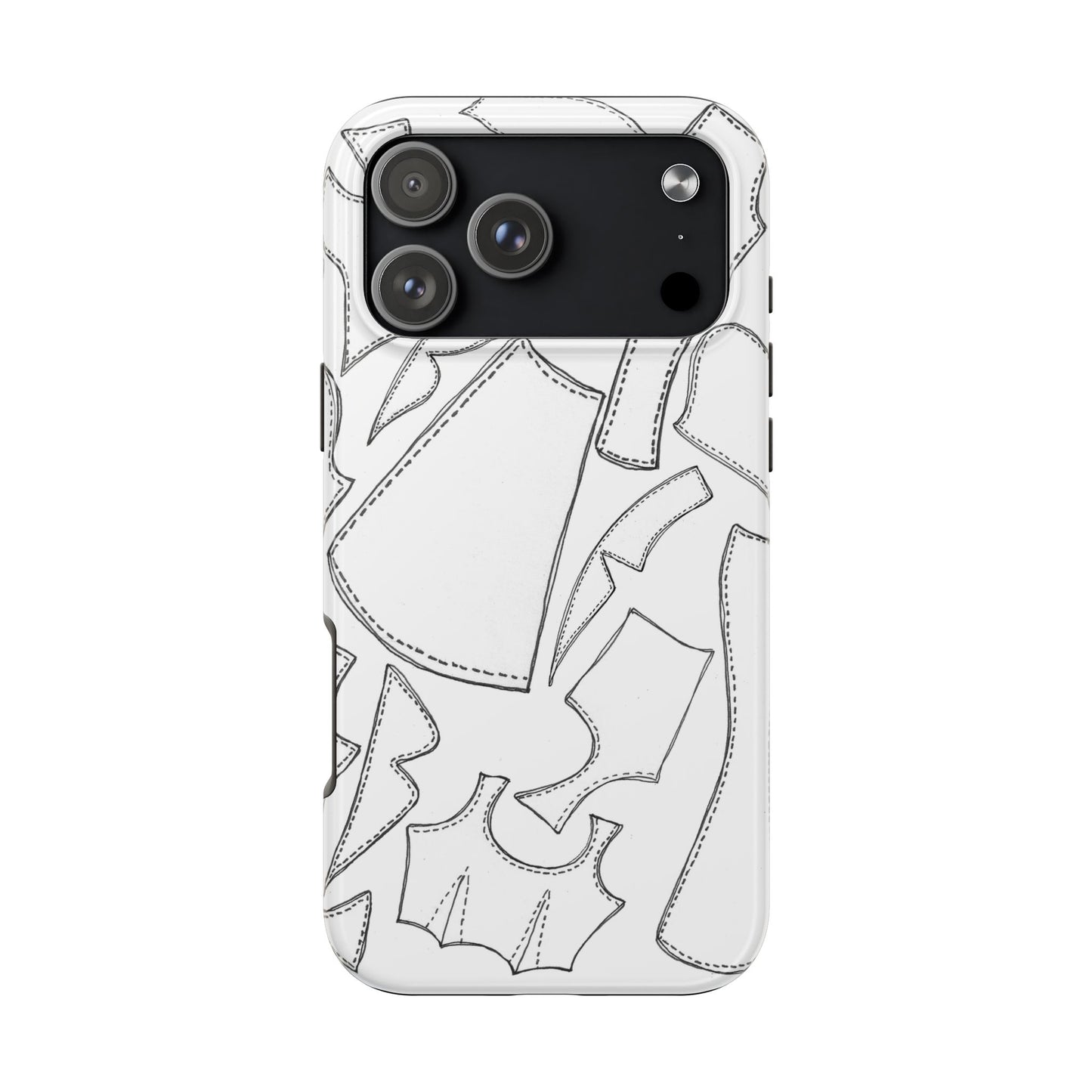 Pattern Pieces White Phone Case