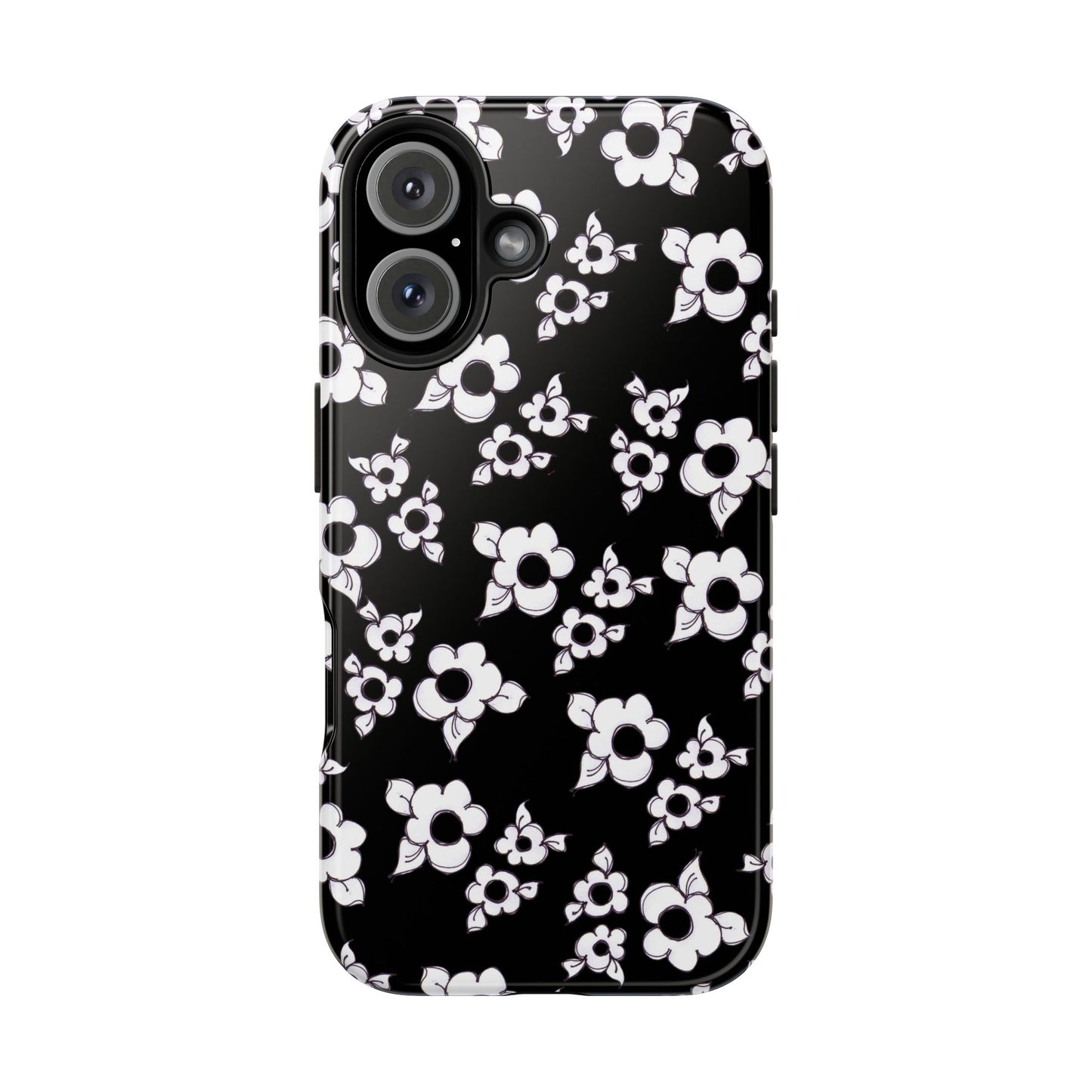 Daisy Cluster Black / White Phone Case