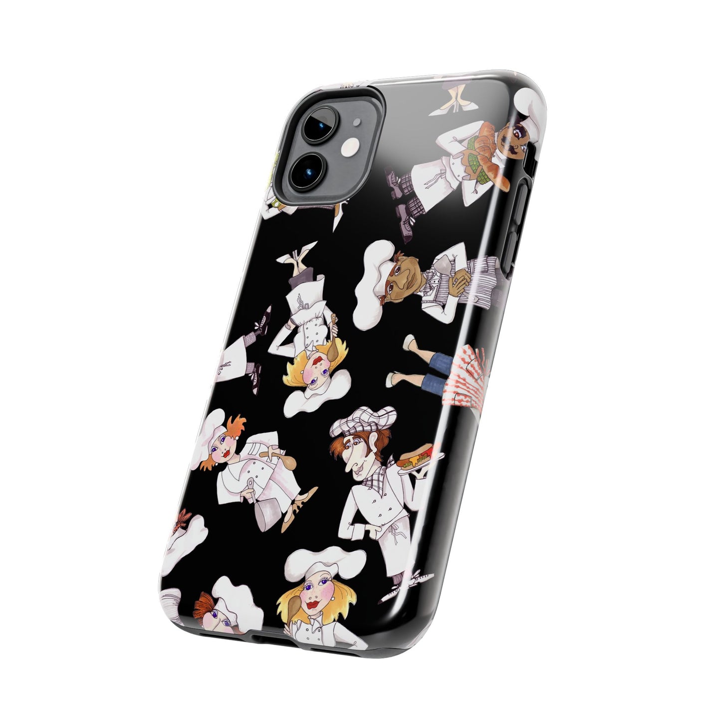 Tossed Chefs Black Phone Case