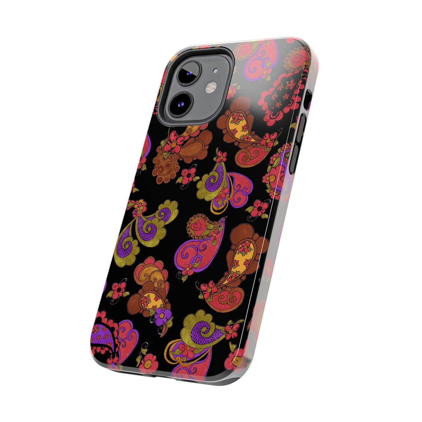 Posie Paisley Black Phone Case