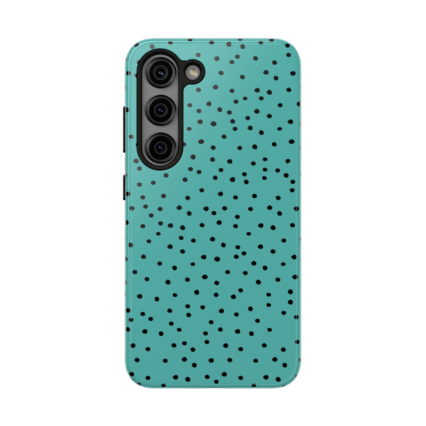 Dinky Dots Turquoise / Black Phone Case