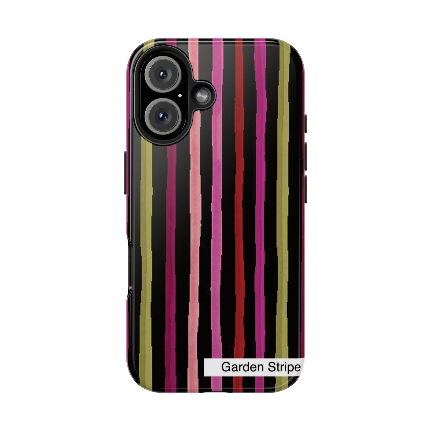 Garden Stripe Black Phone Case