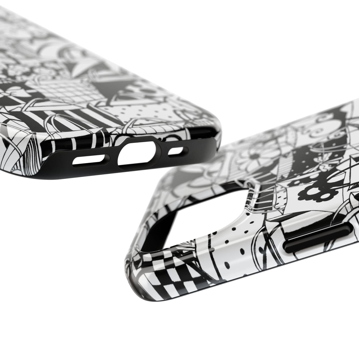 Totally Black / White Phone Case