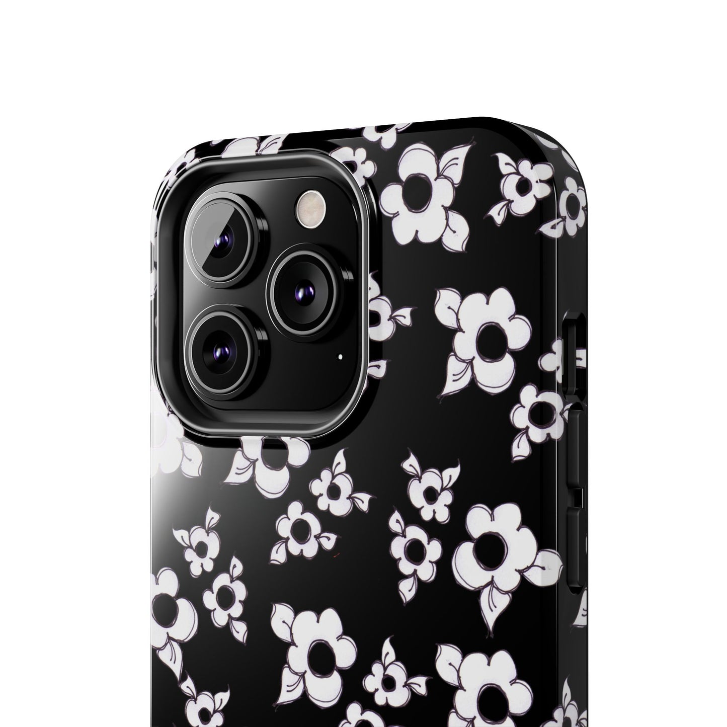Daisy Cluster Black / White Phone Case