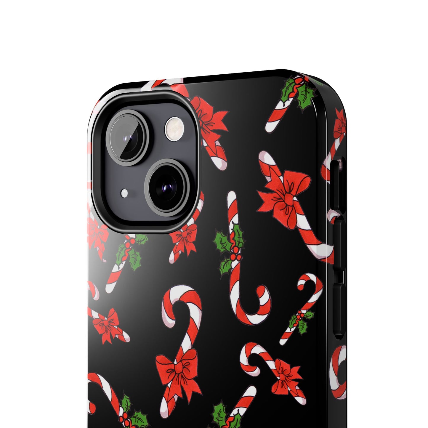 Candy Cane Crowd Black Phone Case