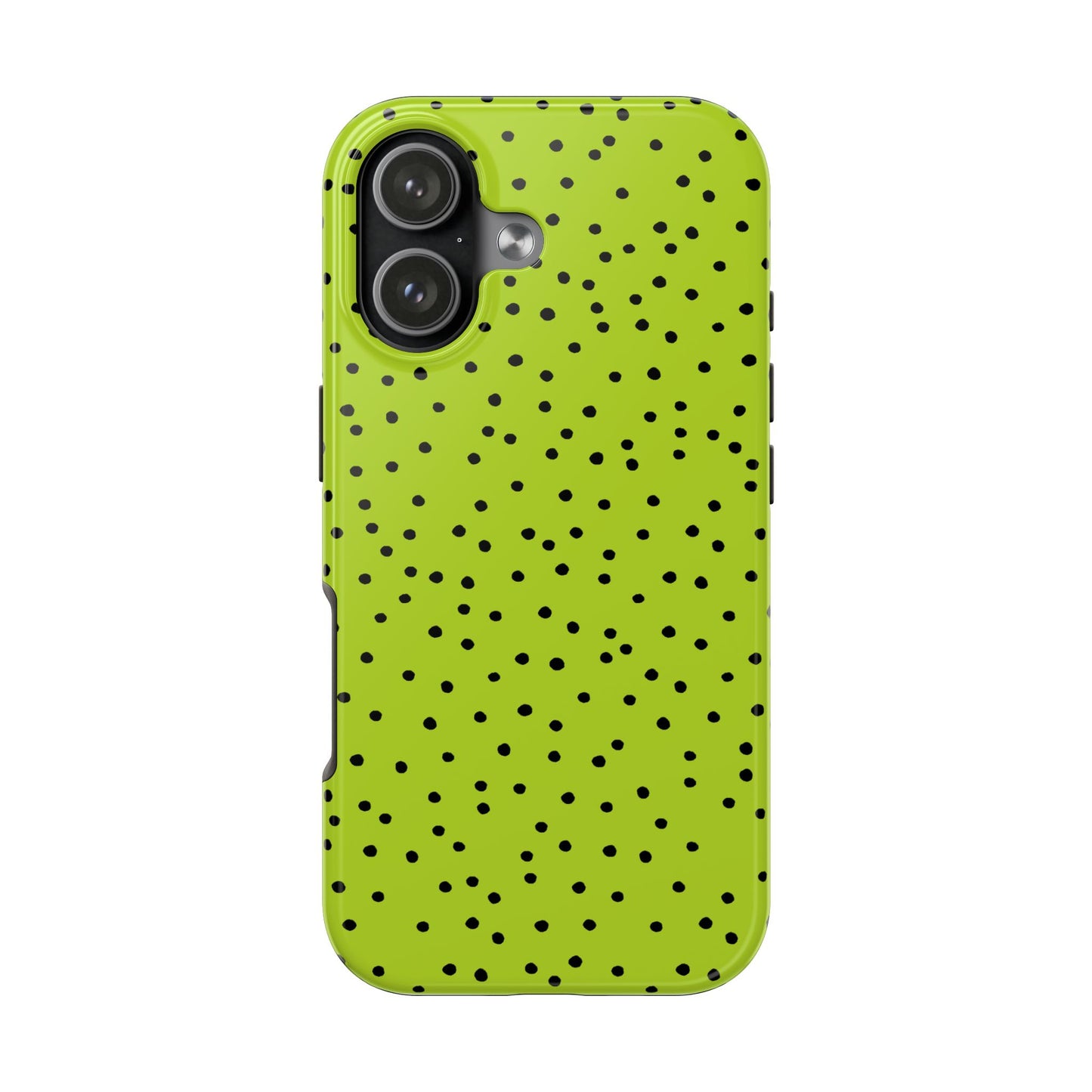 Dinky Dots Lime / Black Phone Case