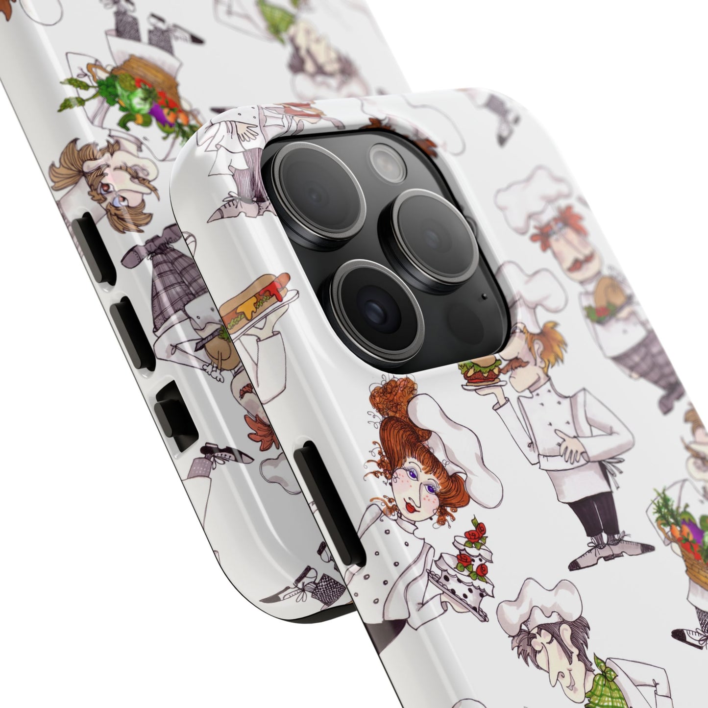 Tossed Chefs White Phone Case