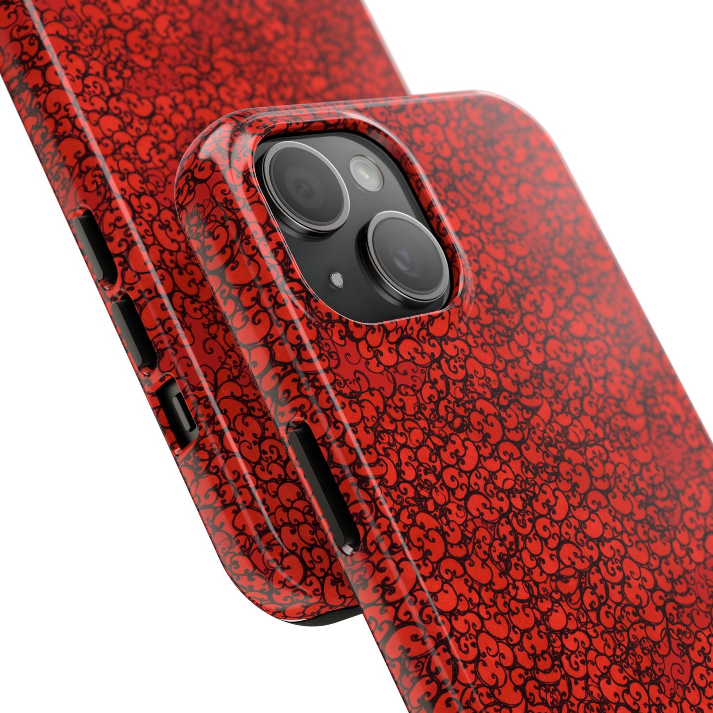 Scrollie Red / Black Phone Case