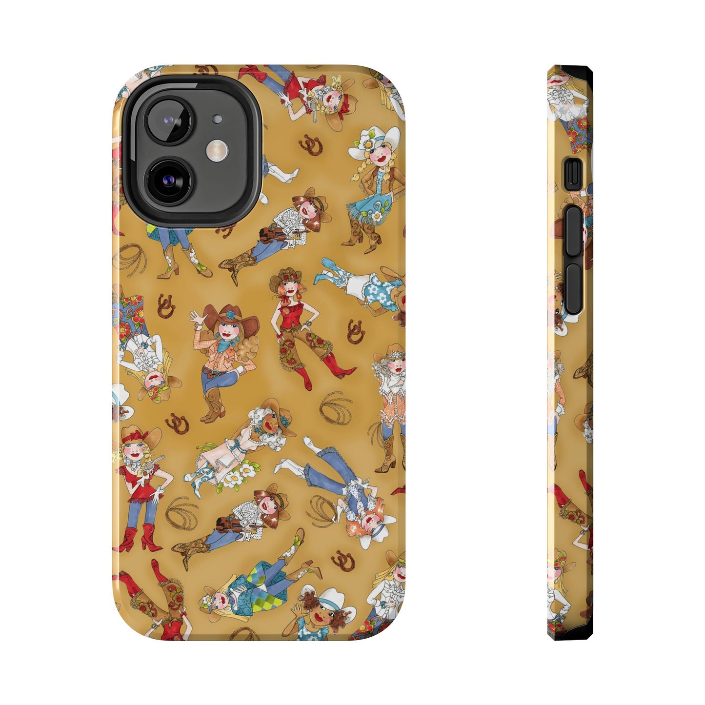 Tossed Cowgirls Tan Phone Case