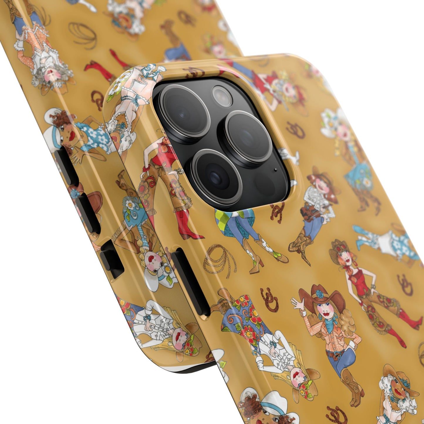 Tossed Cowgirls Tan Phone Case