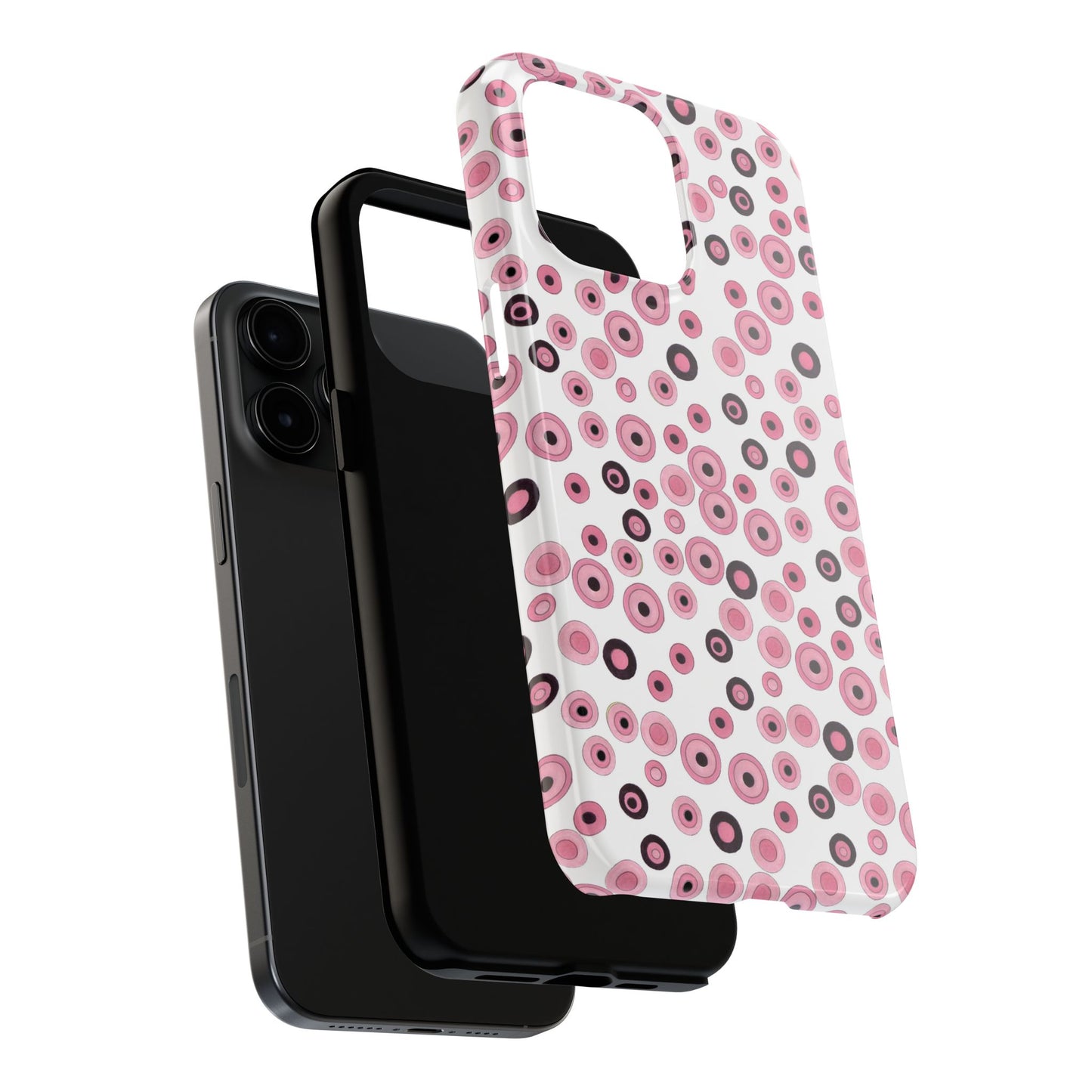 Dots White / Pink Phone Case