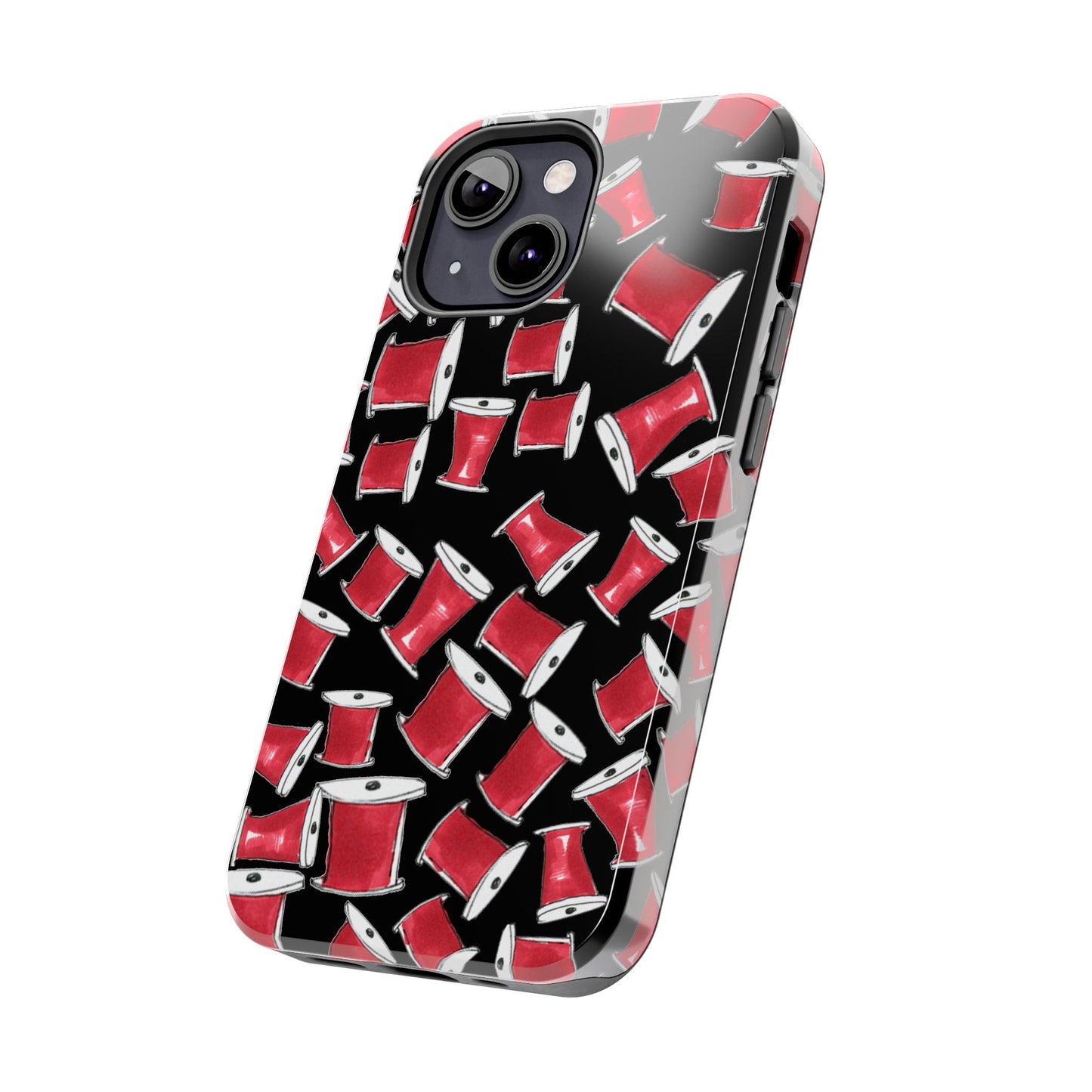 Red Thread Black Phone Case