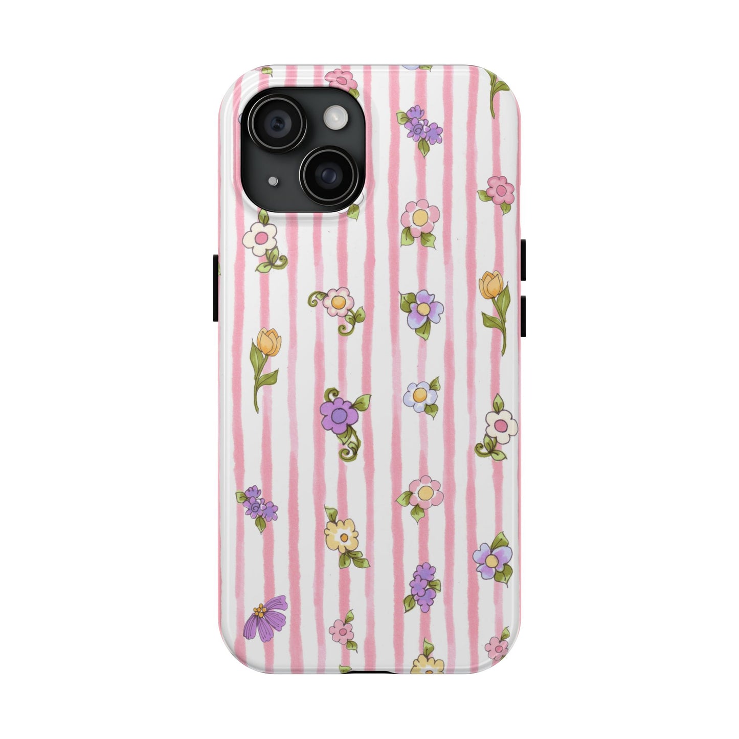 Pretty Posie Stripe Phone Case