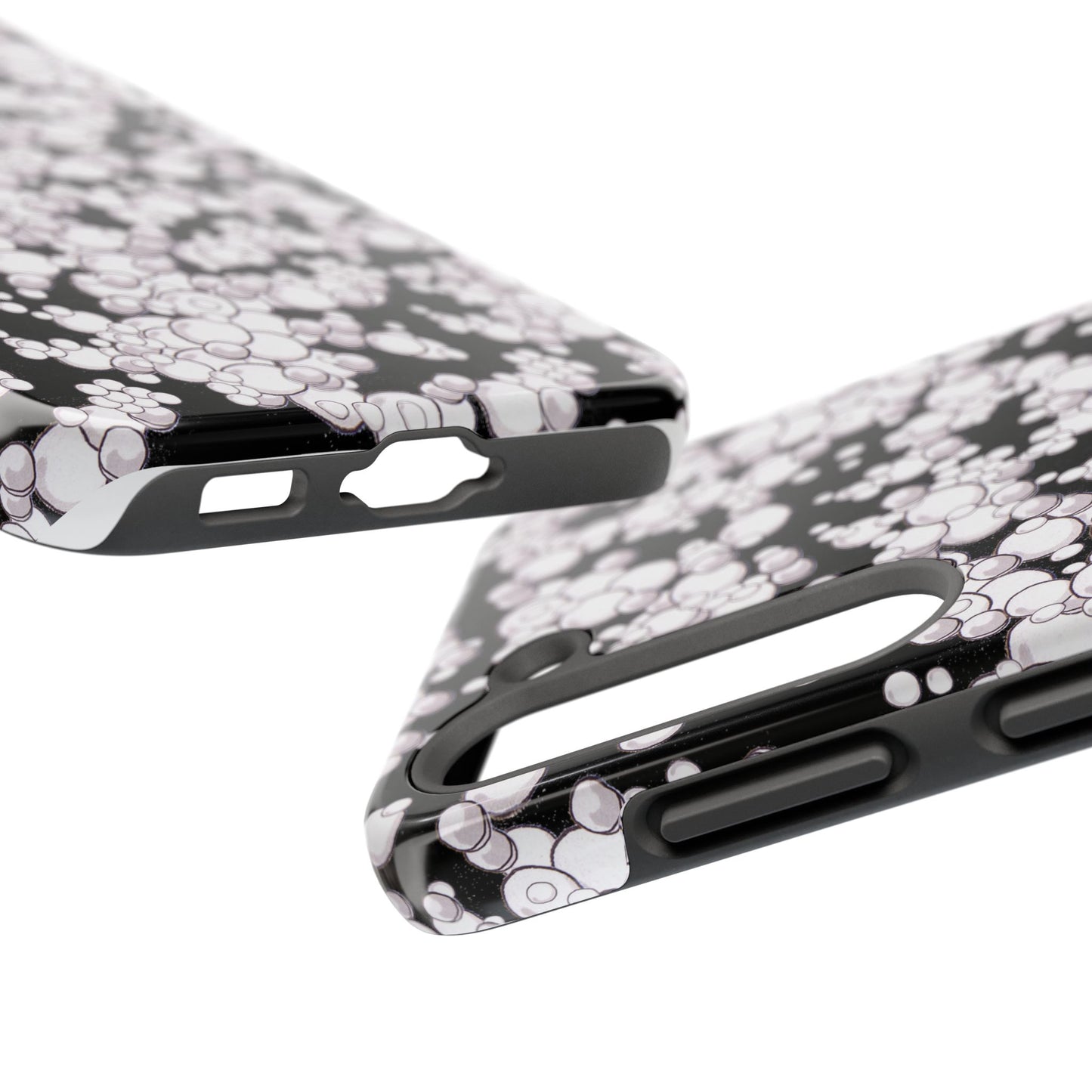 Bubble Dots Black Phone Case