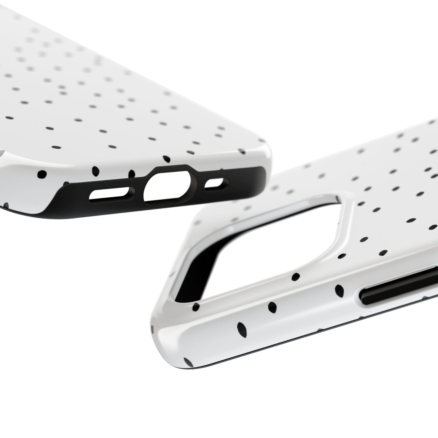 Space Dots White / Black Phone Case